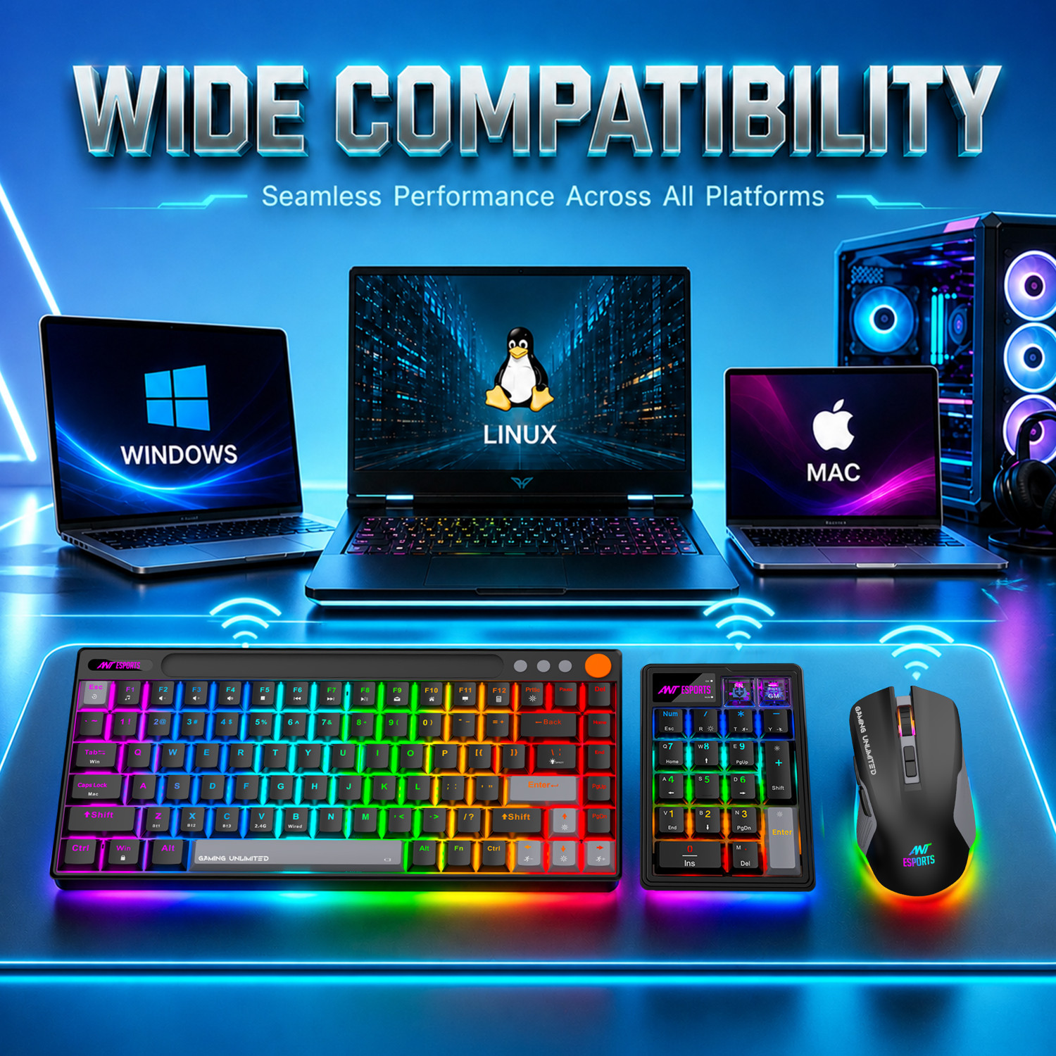 Image of Ant Esports Swift 3 in 1 Mechanical Kit Combo Set Designed for Gaming
