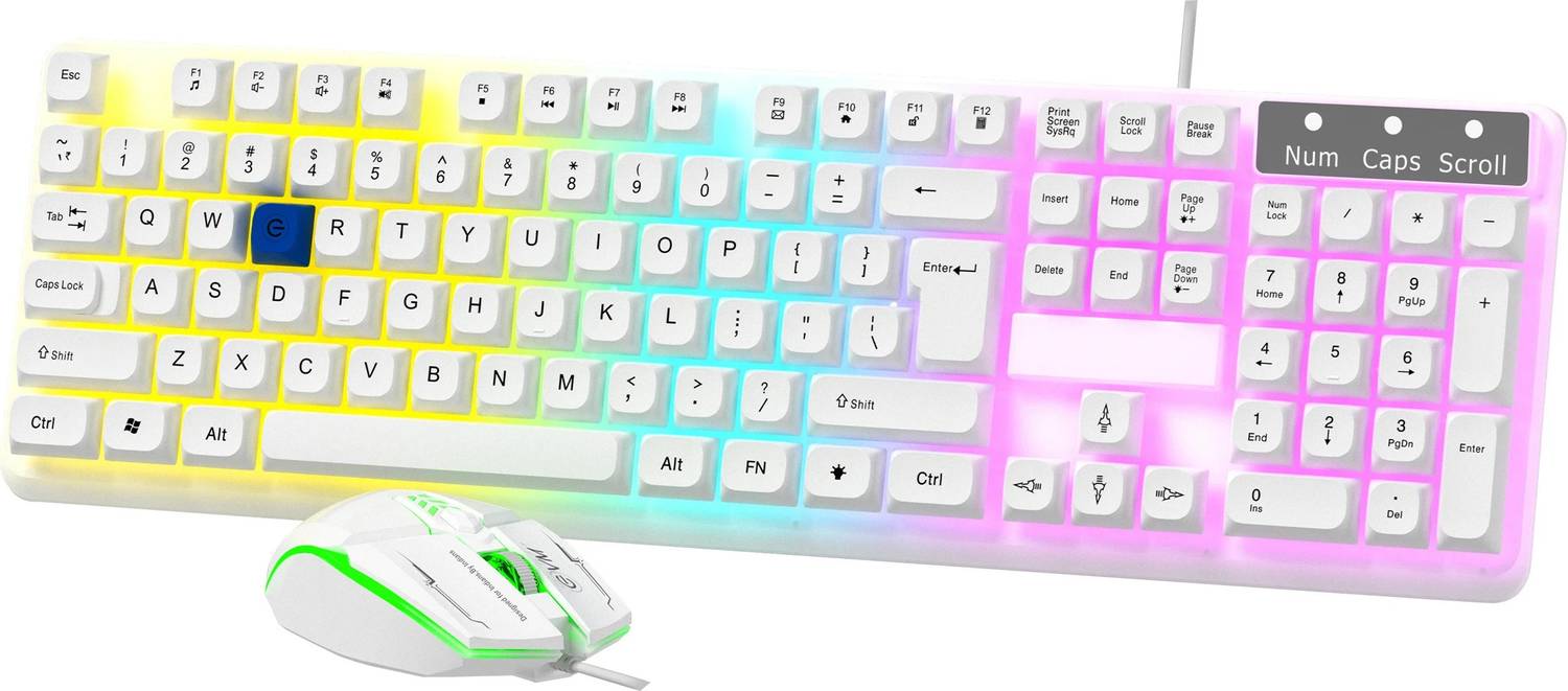 EVM EnHawk WDKM-315 Gaming Combo Set White
