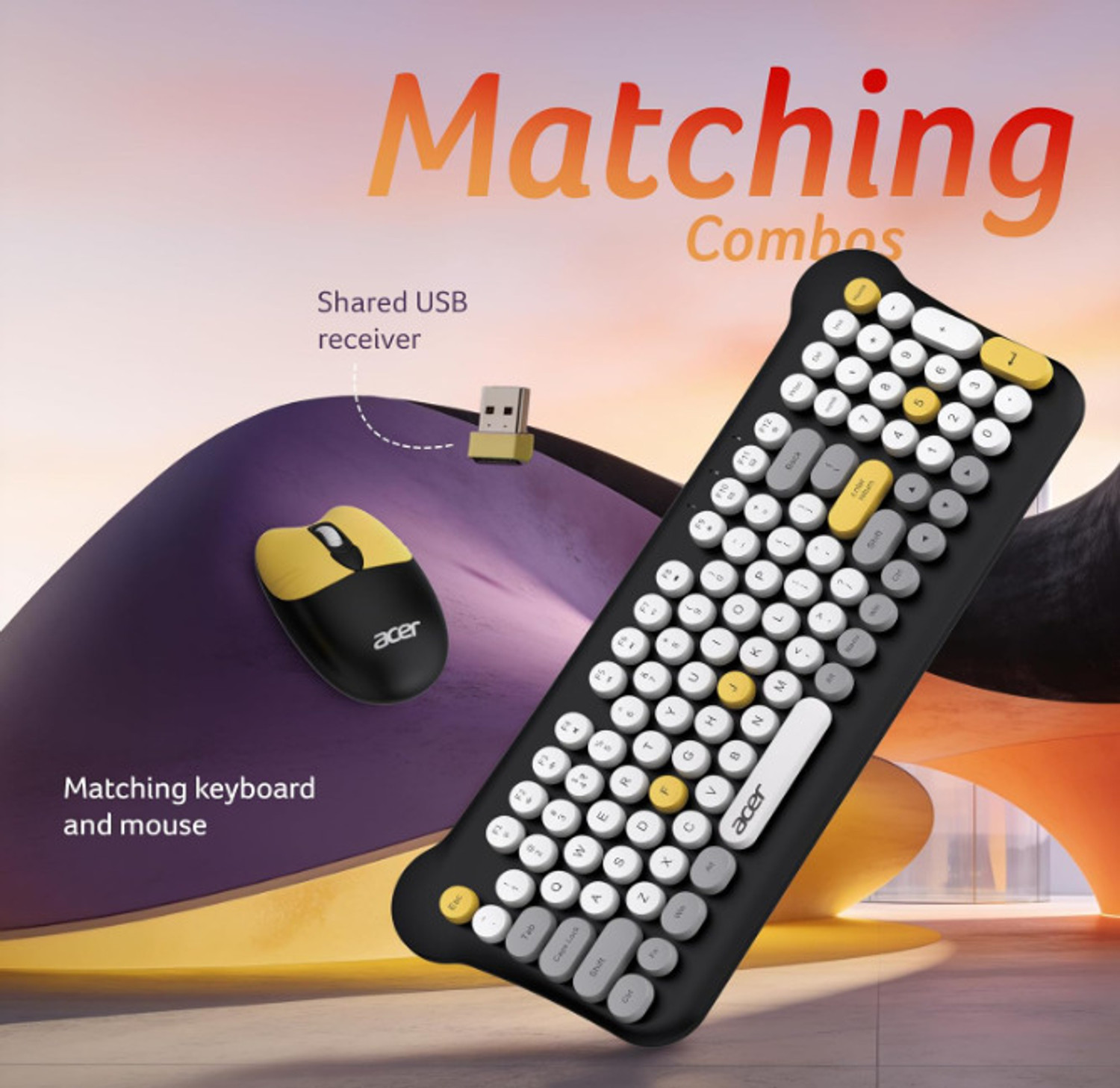 Image of Acer Cuteo Wireless Keyboard and Mouse Combo Combo Set