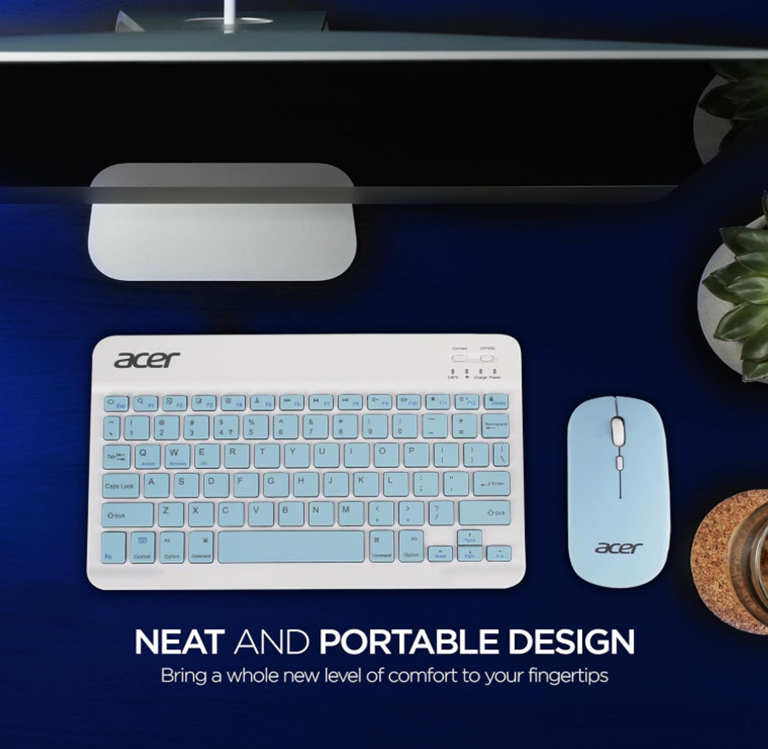 Image of Acer Nano Pad Rechargeable Bluetooth Keyboard & Mouse Combo Combo Set