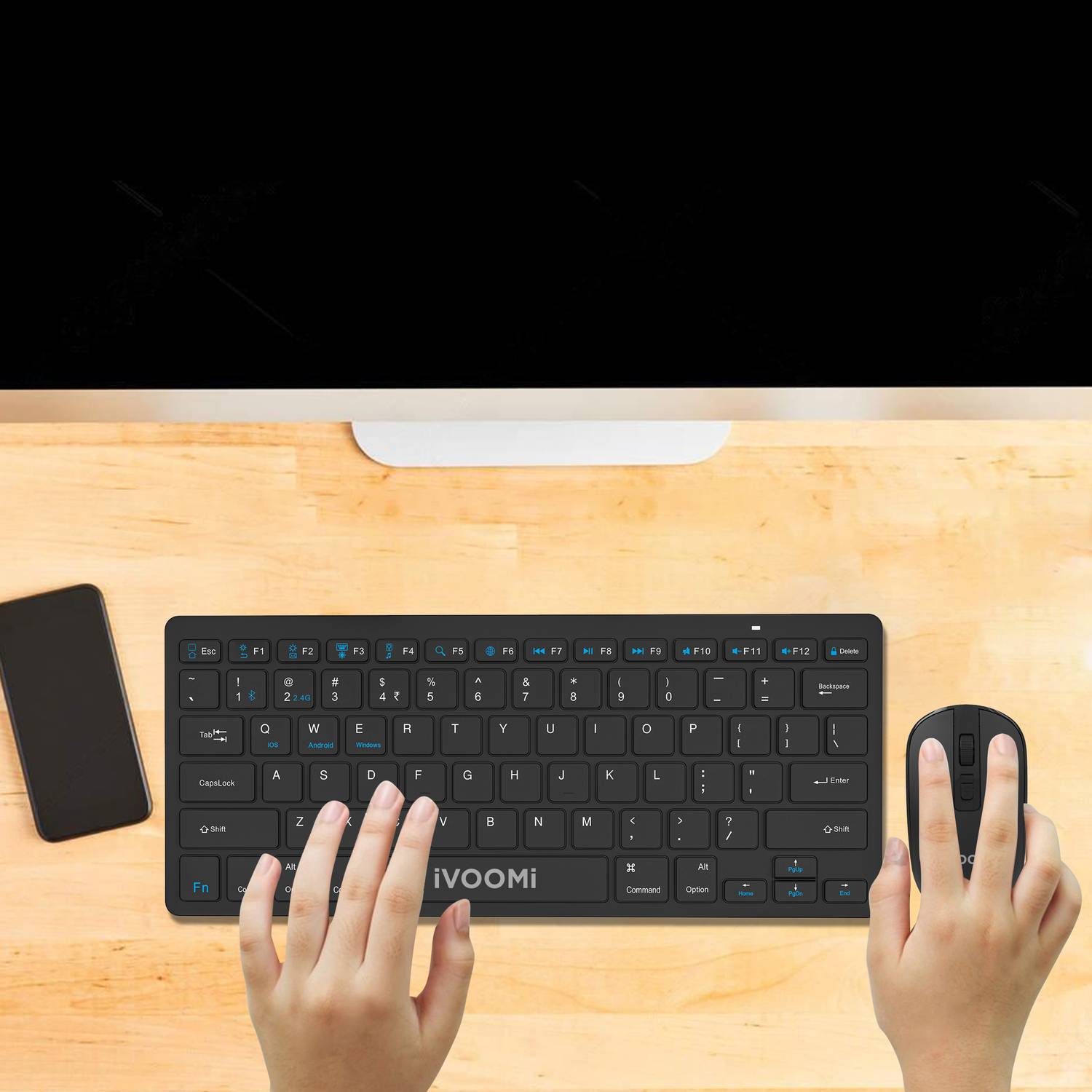 iVoomi Zoox Wireless Keyboard and Mouse Combo Set Price in India