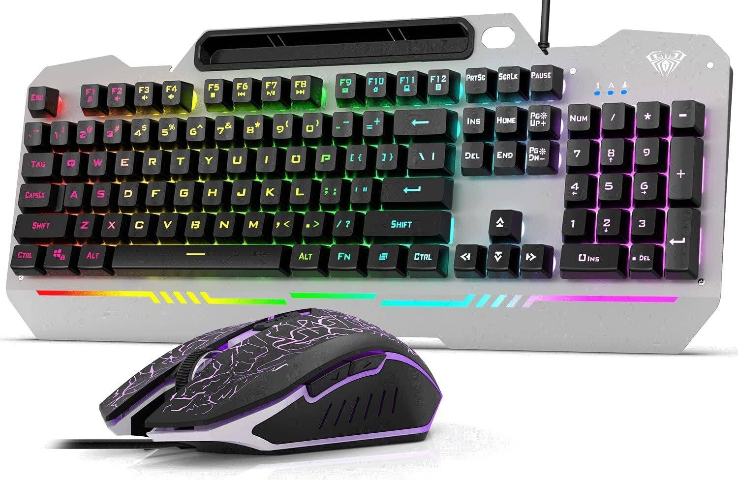 Aula T102 Wired USB Standard Gaming Keyboard Compatible with Desk