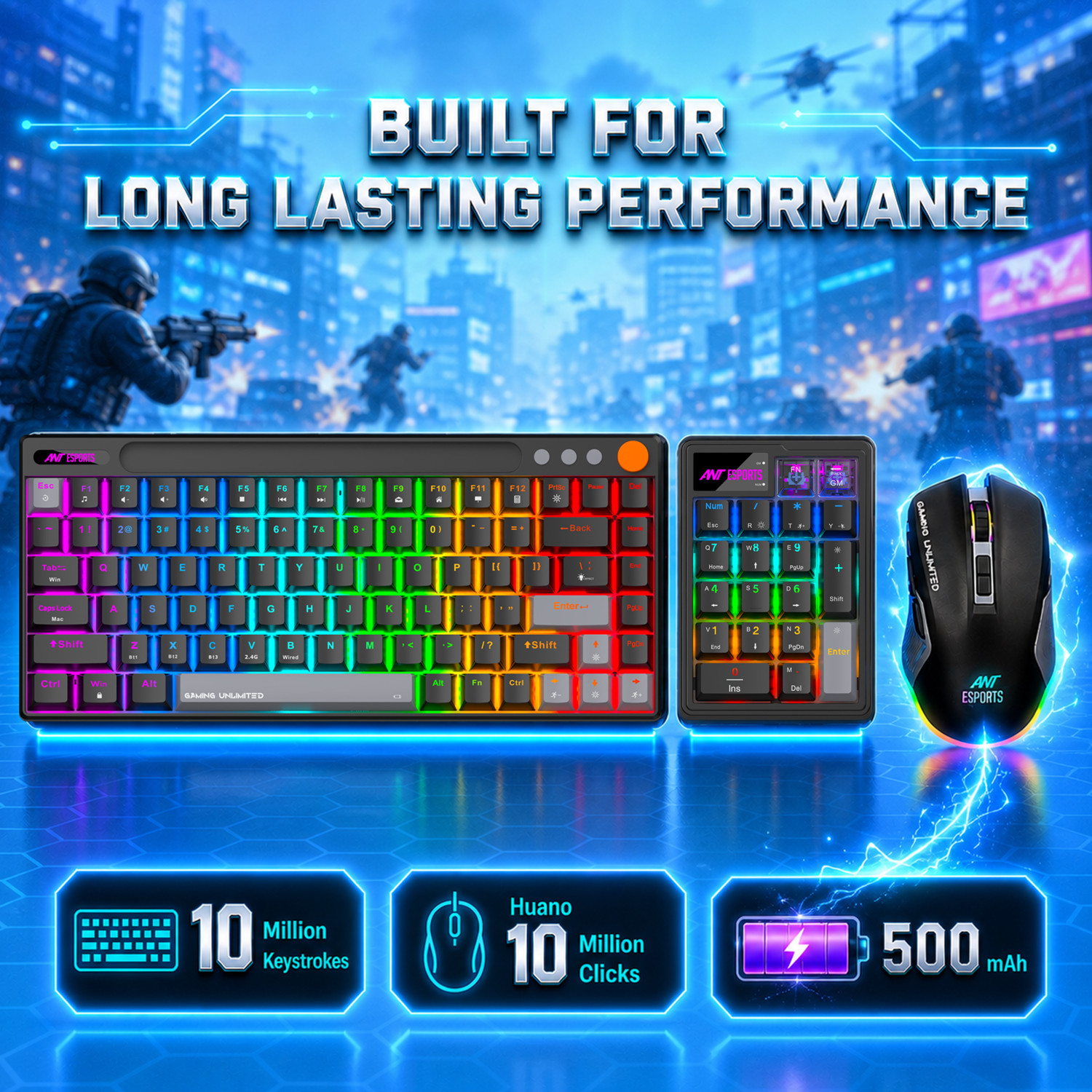 Image of Ant Esports Swift 3 in 1 Mechanical Kit Combo Set Designed for Gaming