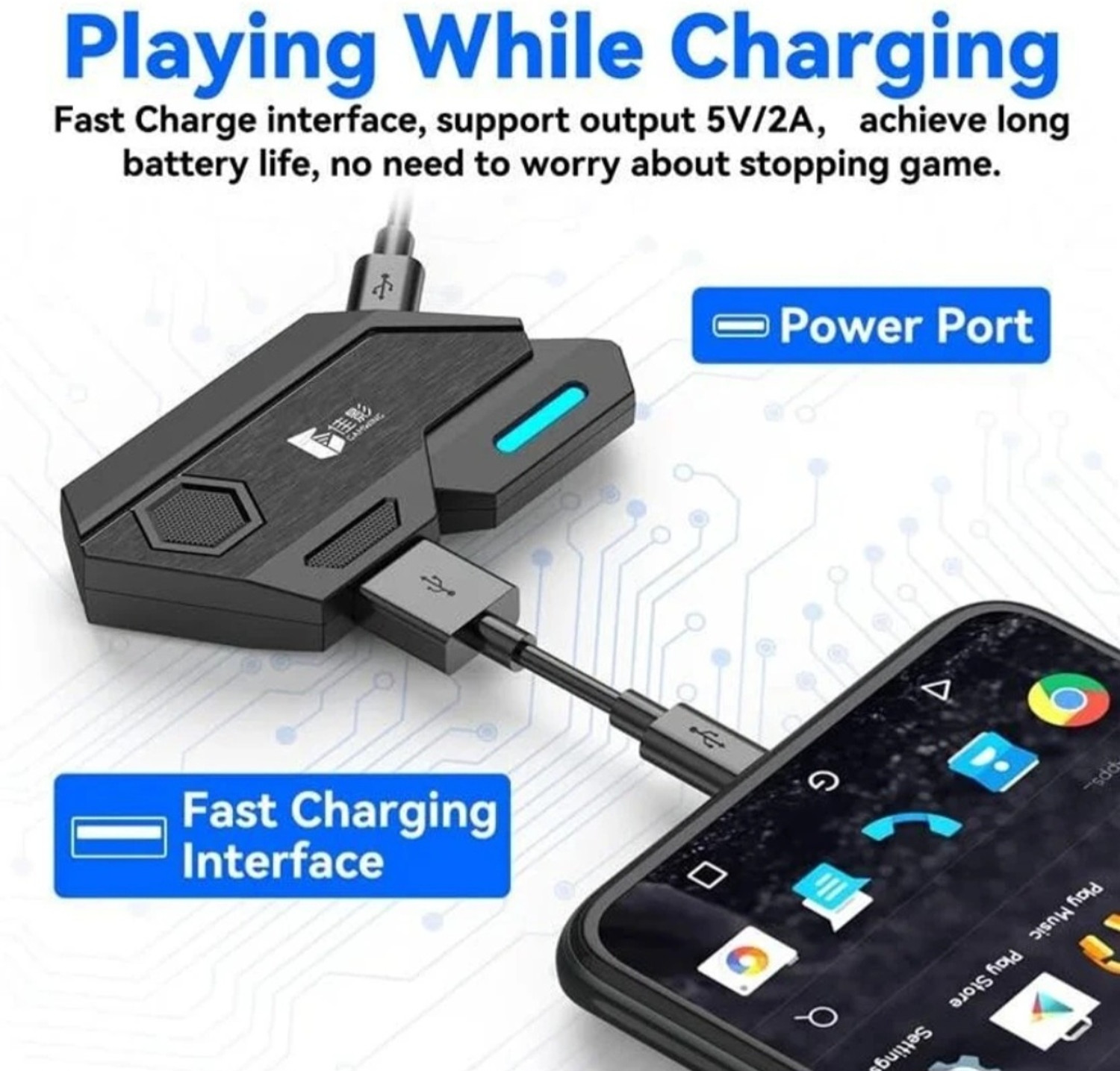 Image of FROH Bluetooth Gaming Keyboard Mouse Convertor For Smartphone 5 in 1 Mobile Game Combo Set Designed for Gaming