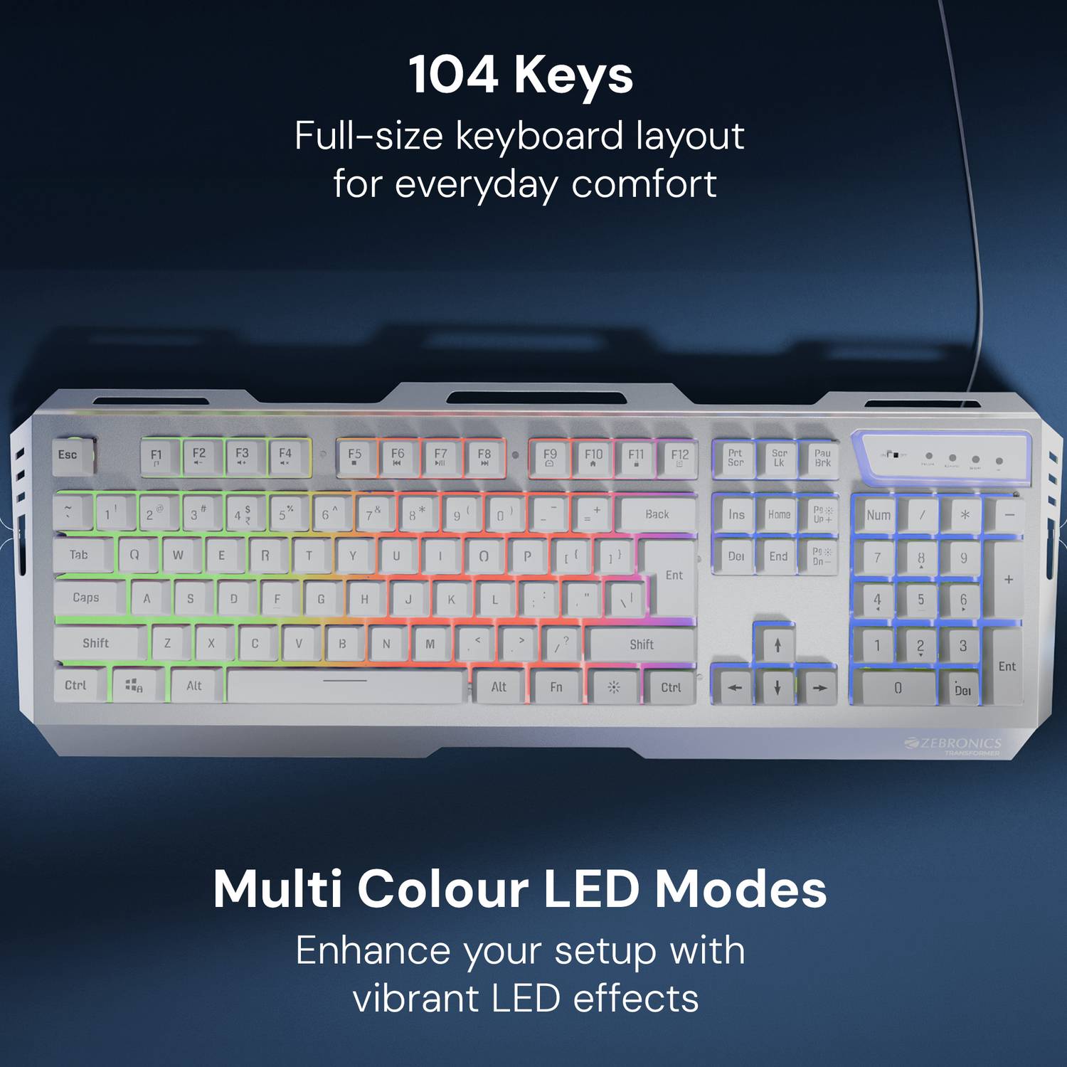 ZEBRONICS Transformer (ZEB KMC 10) Gaming Combo Set - Image 4