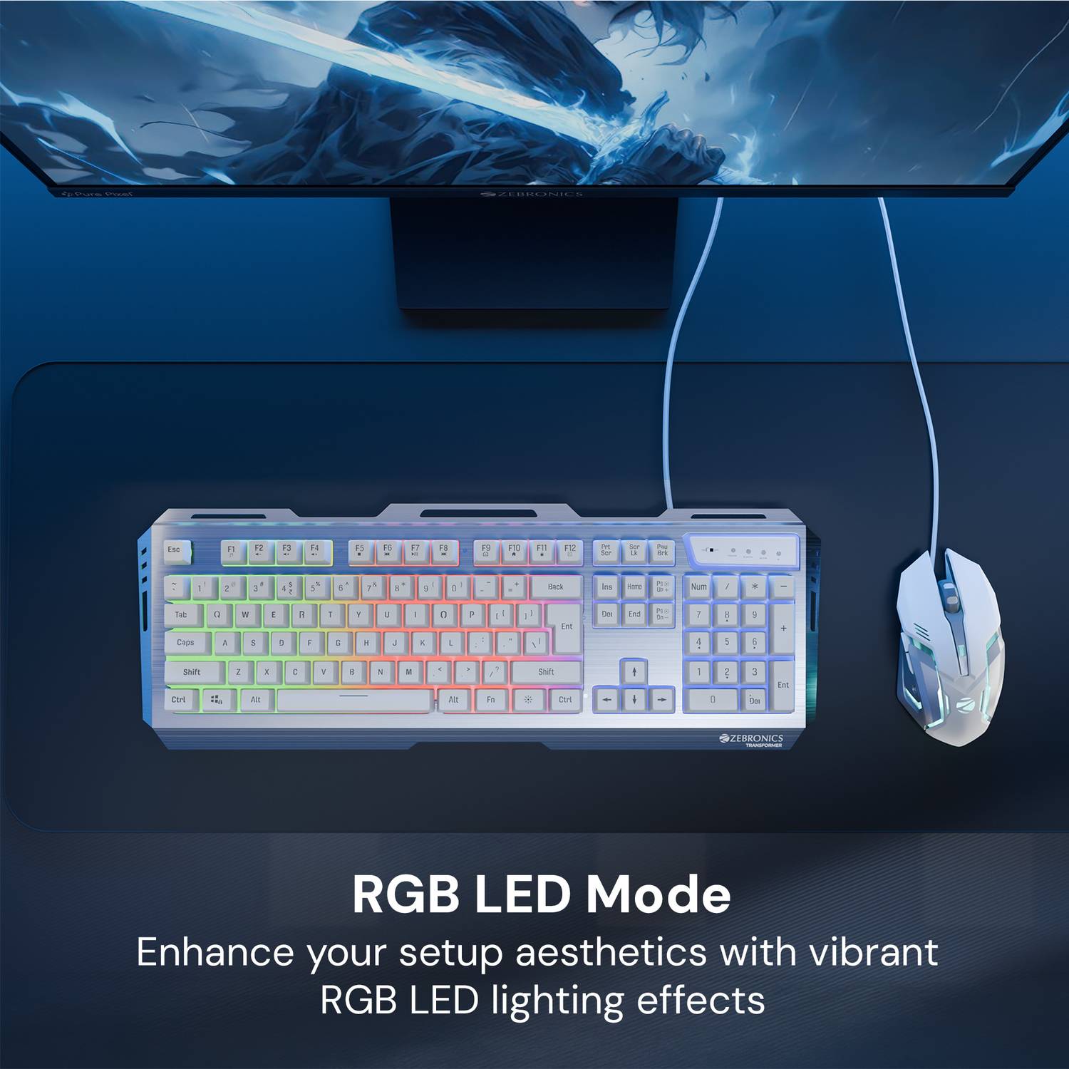 ZEBRONICS Transformer (ZEB KMC 10) Gaming Combo Set - Image 2
