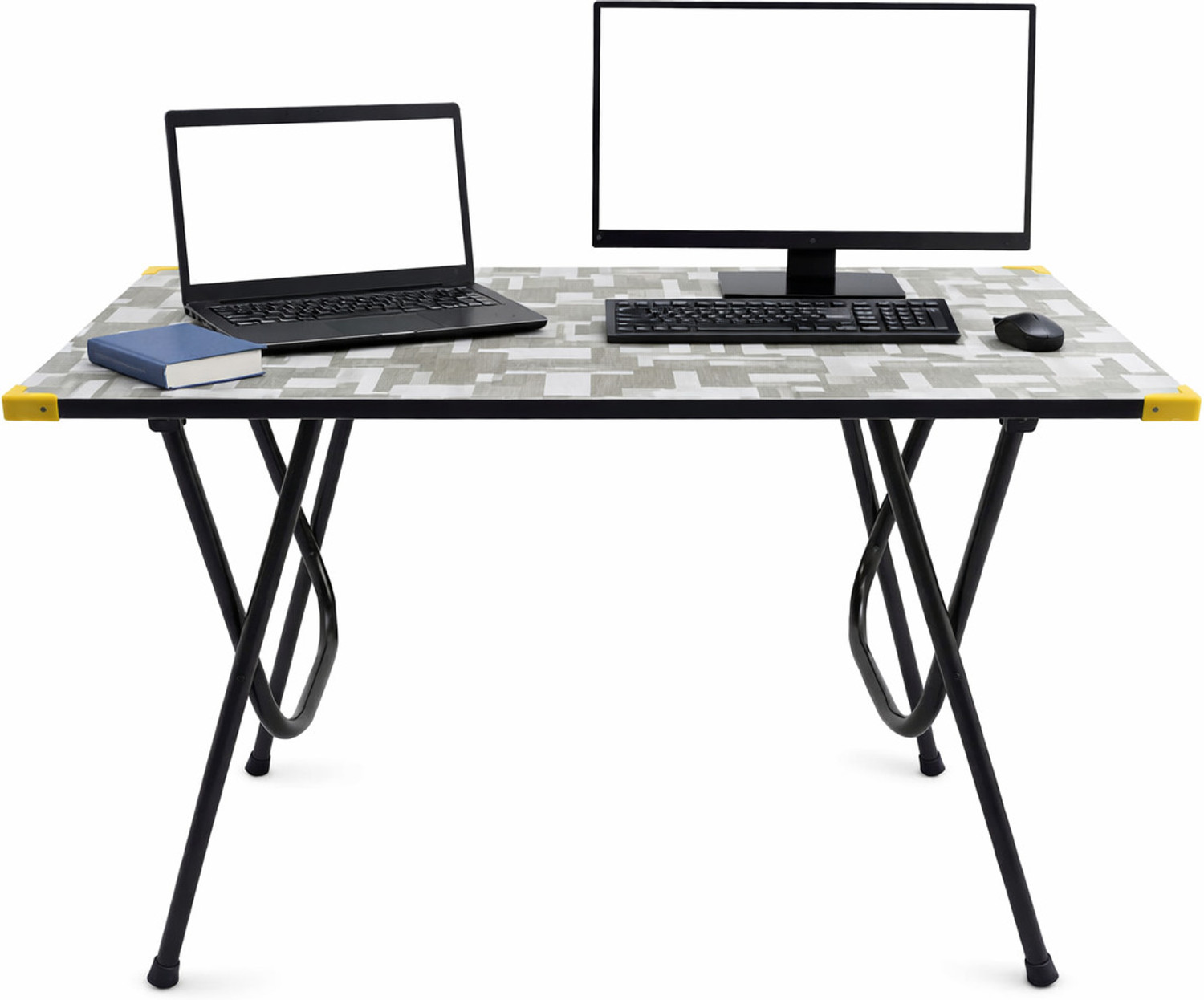Image of Guruji Traders Premium Foldable Study Table | Computer Table | Laptop Desk | Big Dekstop Table Engineered Wood Computer Desk