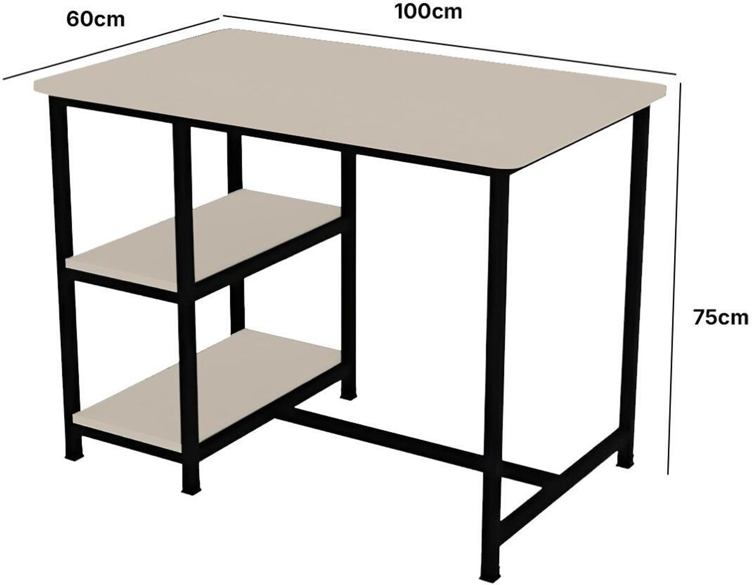 Image of Deskooze DK 2C Engineered Wood Computer Desk