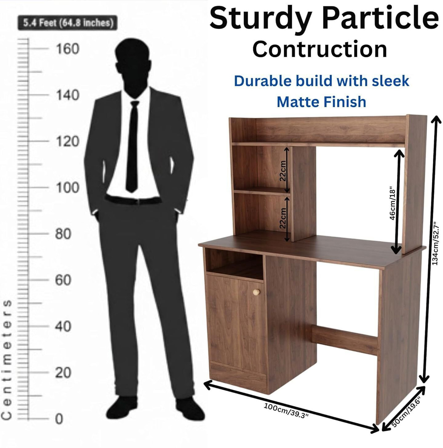 Image of Flipkart Perfect Homes Portable Workstation Computer Desk with Storage, For Office, Home Engineered Wood Computer Desk