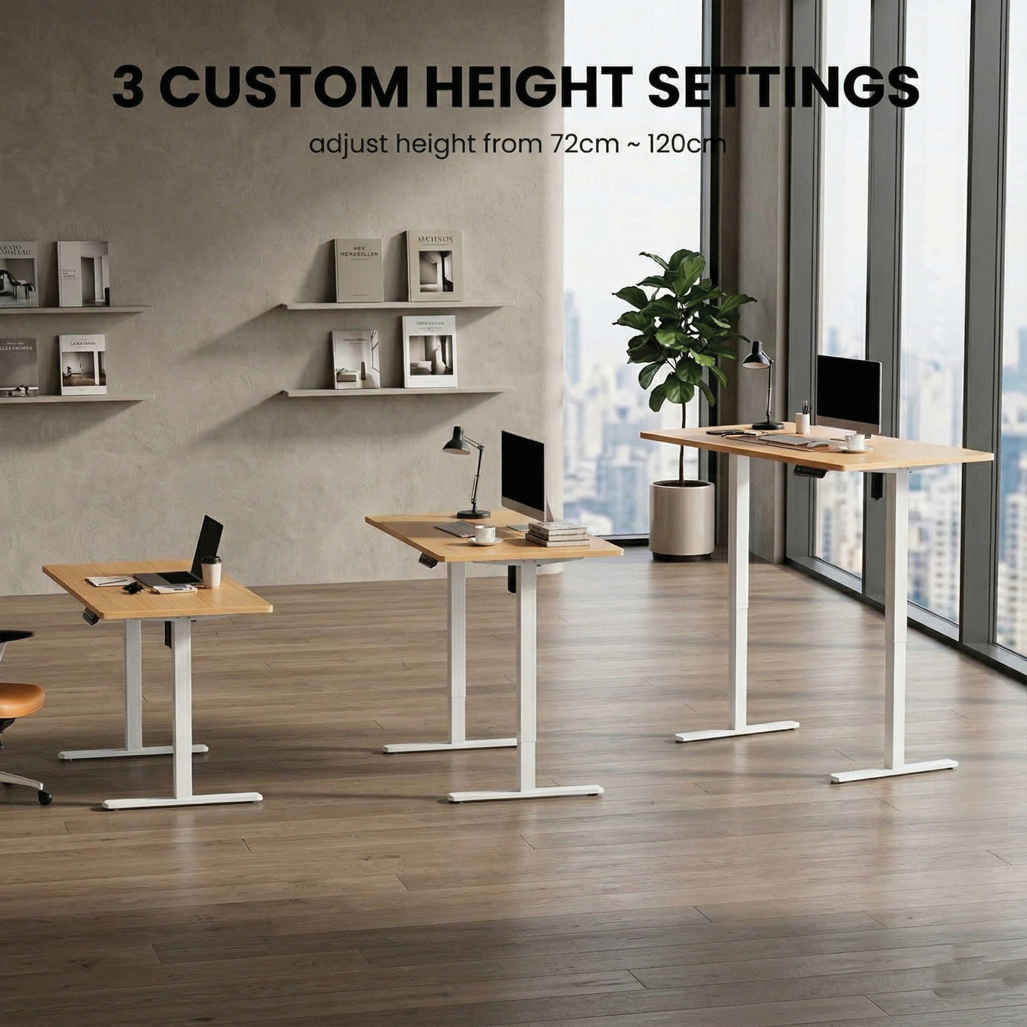 Image of Hepox Studio Electric height adjustable desk frame Only Metal Computer Desk