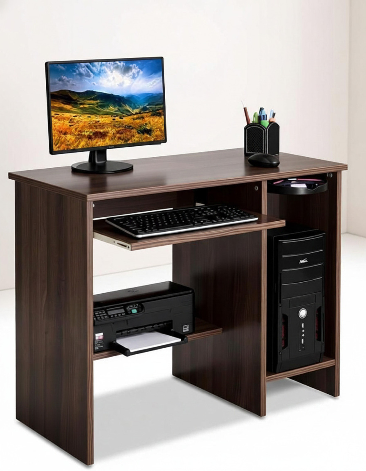 Image of Floresta Wud Engineer Wood Study Table | Wooden Computer Desk | Office Table | Study Table | Engineered Wood Computer Desk