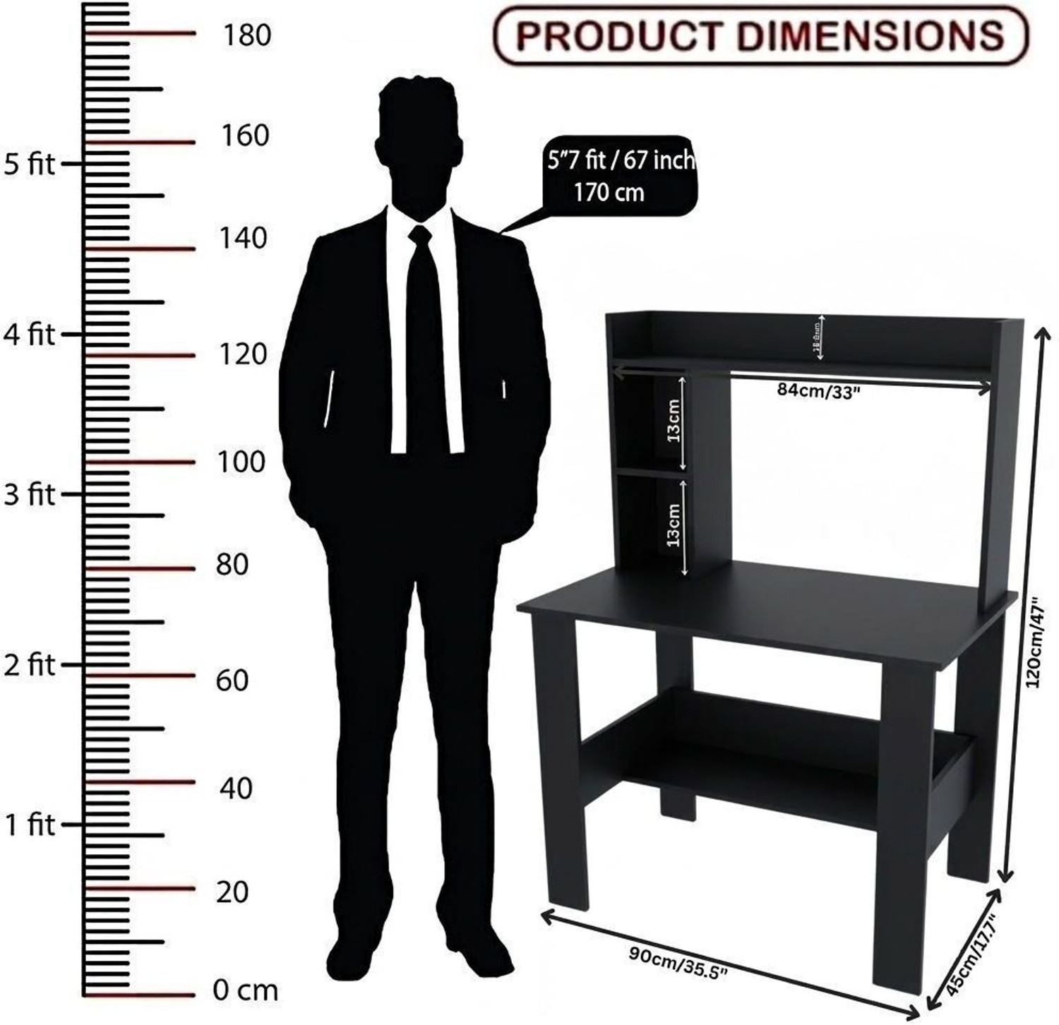 Image of Spyder Home Decore Portable Workstation Computer Desk with Storage, For Office, Home Engineered Wood Computer Desk
