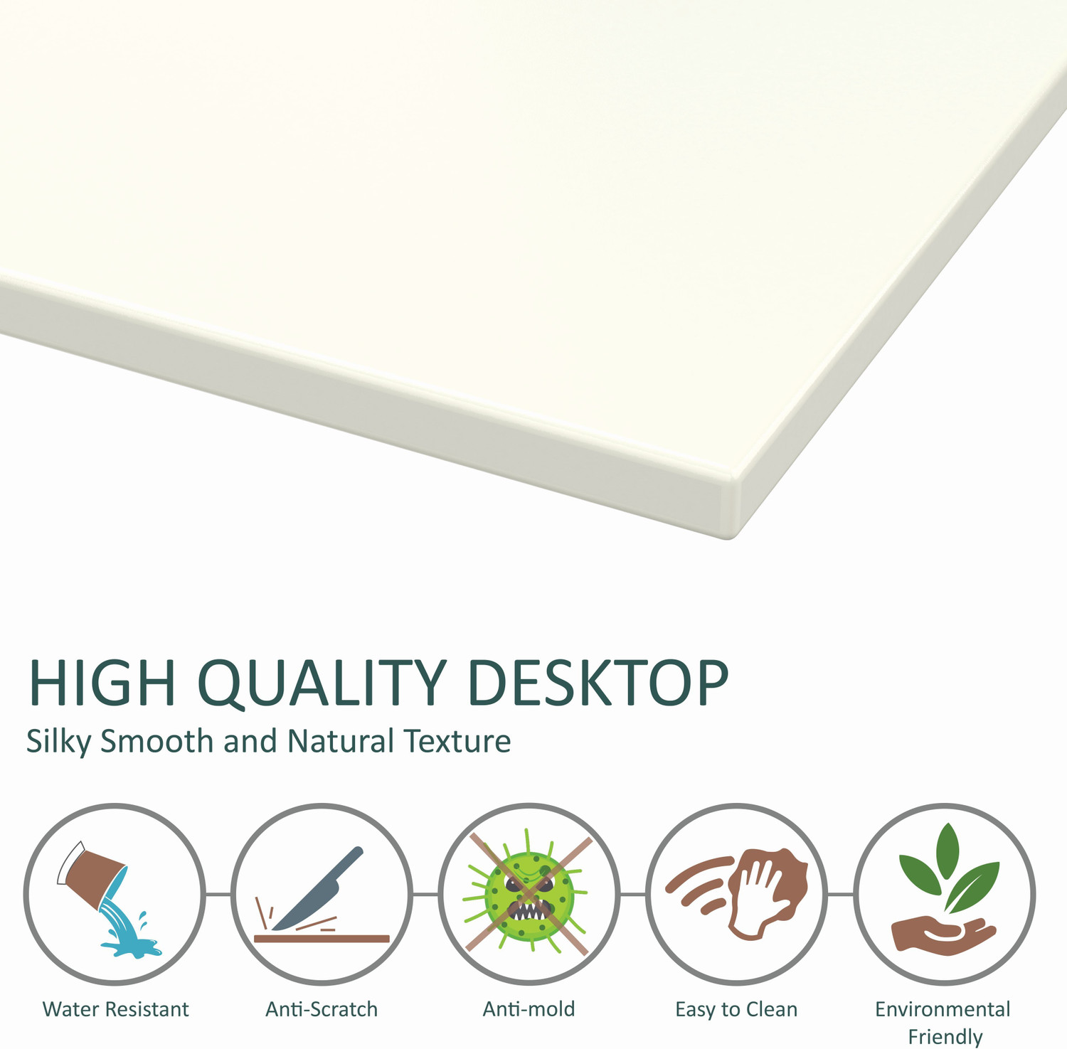 Image of HoneyTouch Engineered Wood Computer Desk
