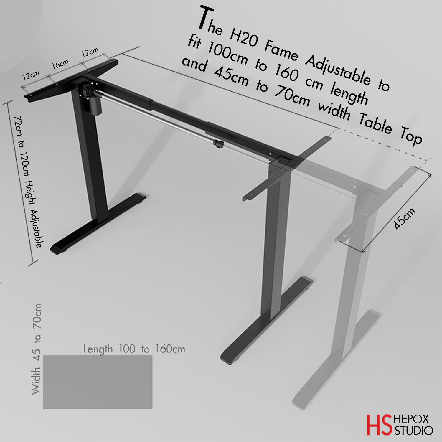 Image of Hepox Studio Metal Computer Desk