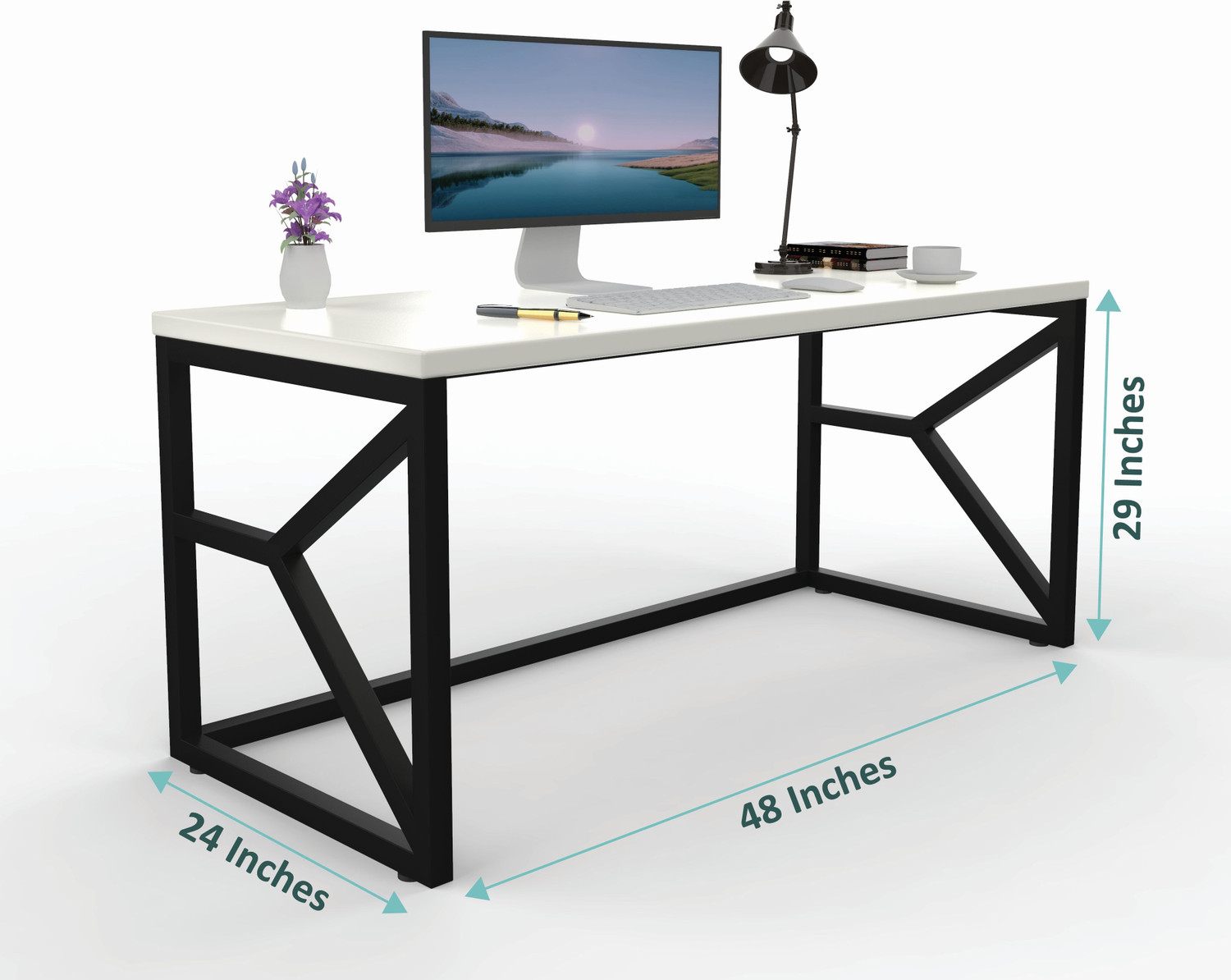 Image of HoneyTouch Engineered Wood Computer Desk