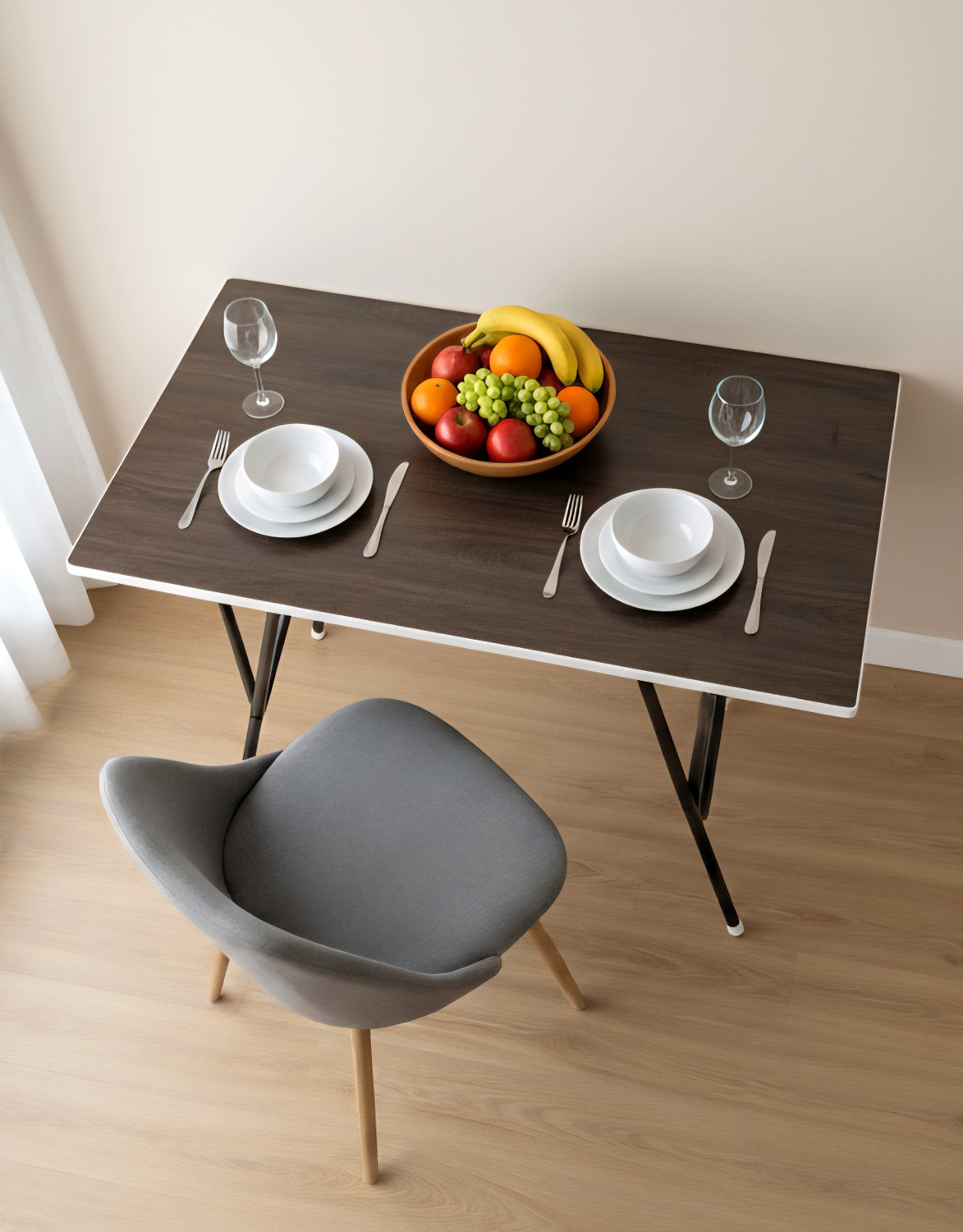 Image of EuroQon Workstation Foldable Engineered Wood Computer Desk