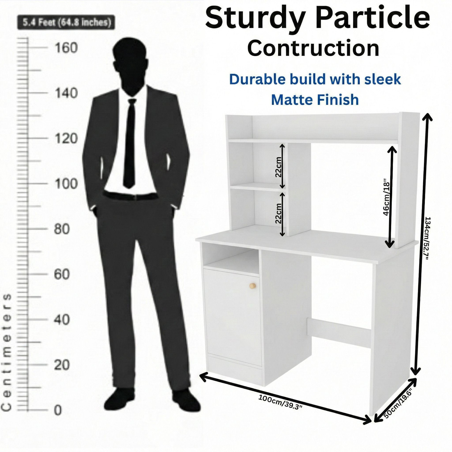 Image of Flipkart Perfect Homes Portable Workstation Computer Desk with Storage, For Office, Home Engineered Wood Computer Desk