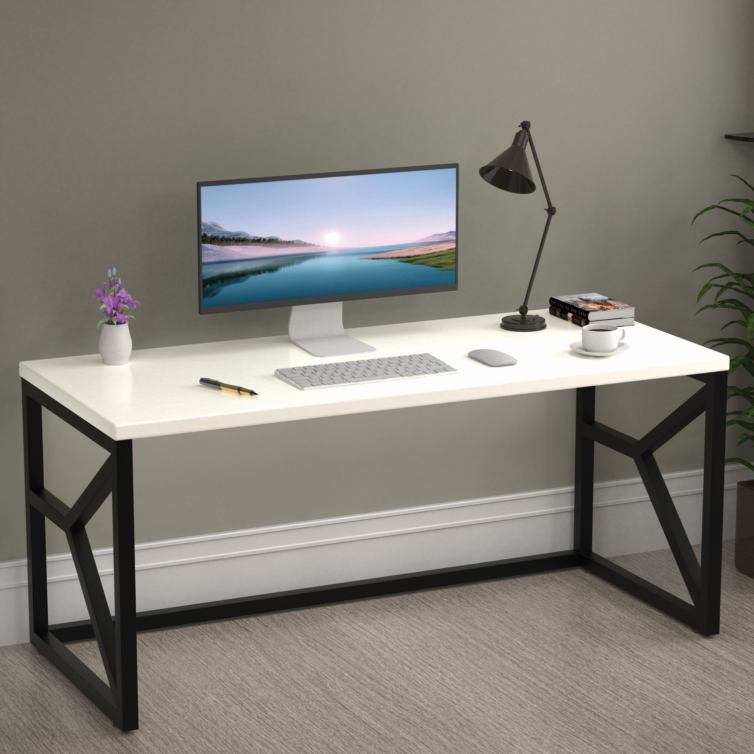 Image of HoneyTouch Engineered Wood Computer Desk