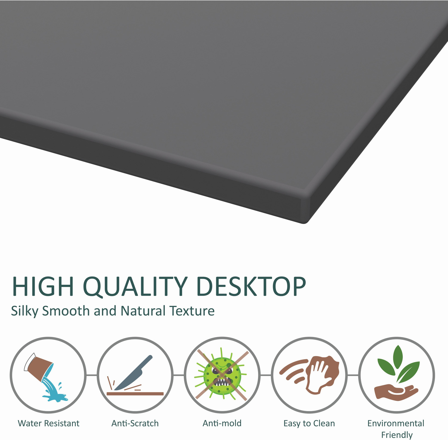 Image of HoneyTouch Metal & Wood Computer Table Engineered Wood Computer Desk
