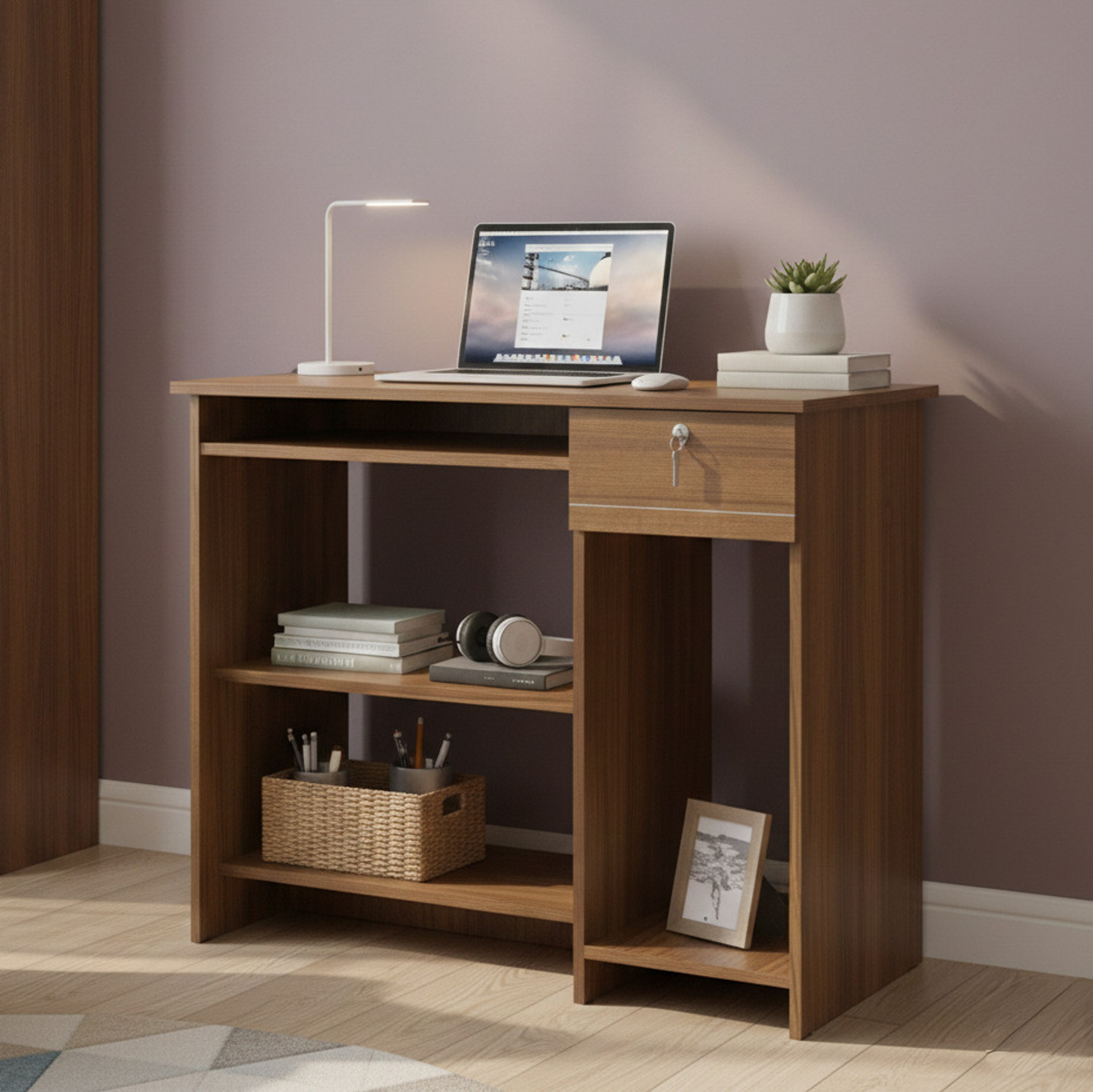 Pc Table Only NEUDOT Bingo | Computer table with drawer | PC Table | Office Table ...