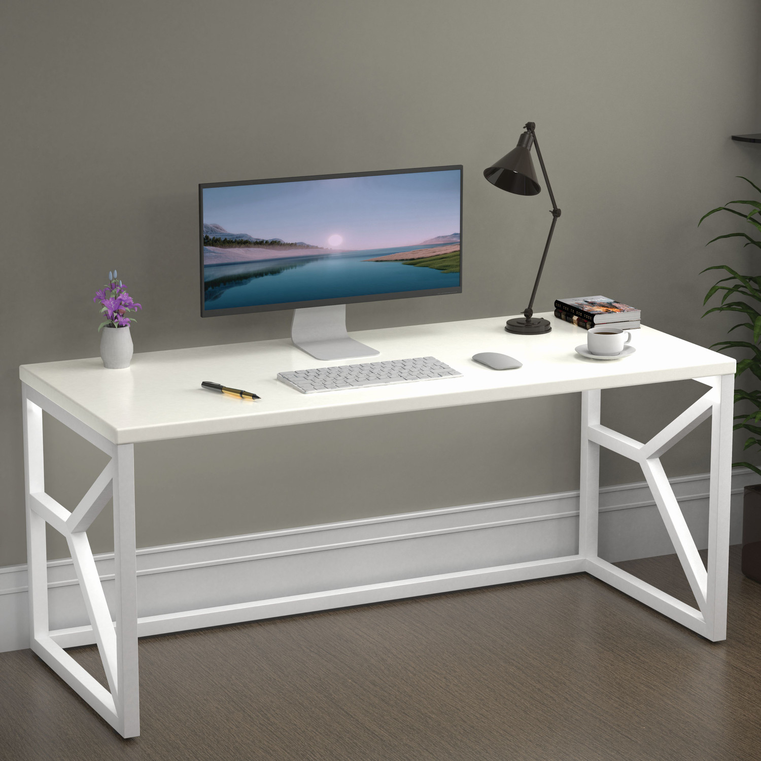 Image of HoneyTouch Engineered Wood Computer Desk