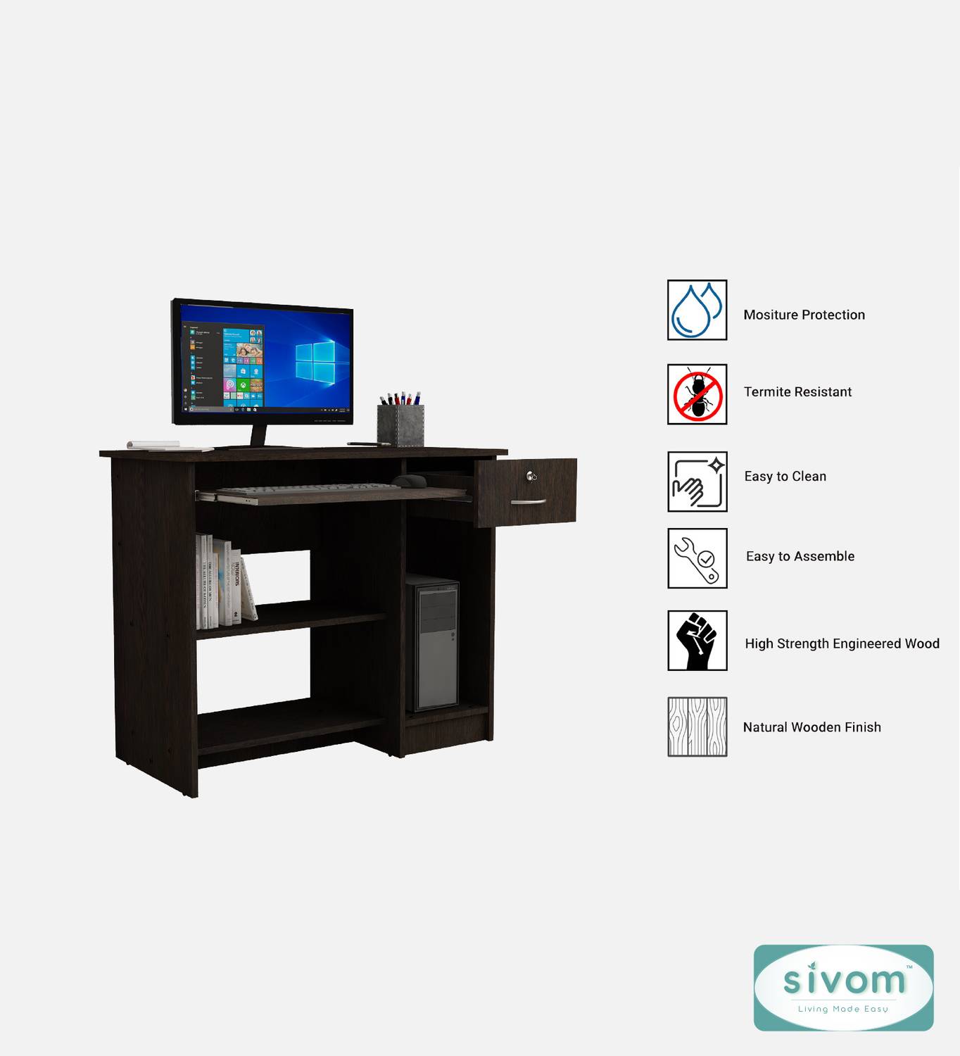 SIVOM Croma Study/Home Office Desk - Image 5