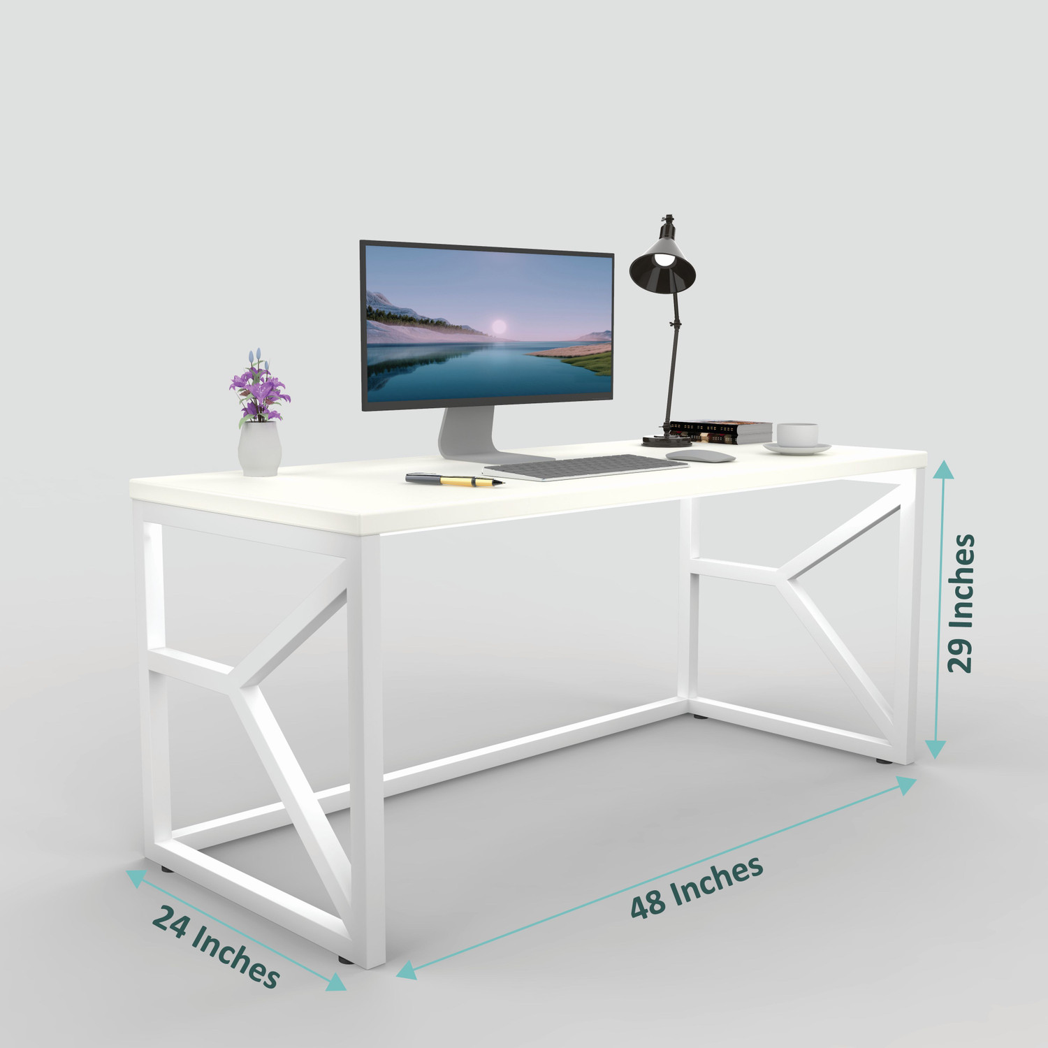 Image of HoneyTouch Engineered Wood Computer Desk
