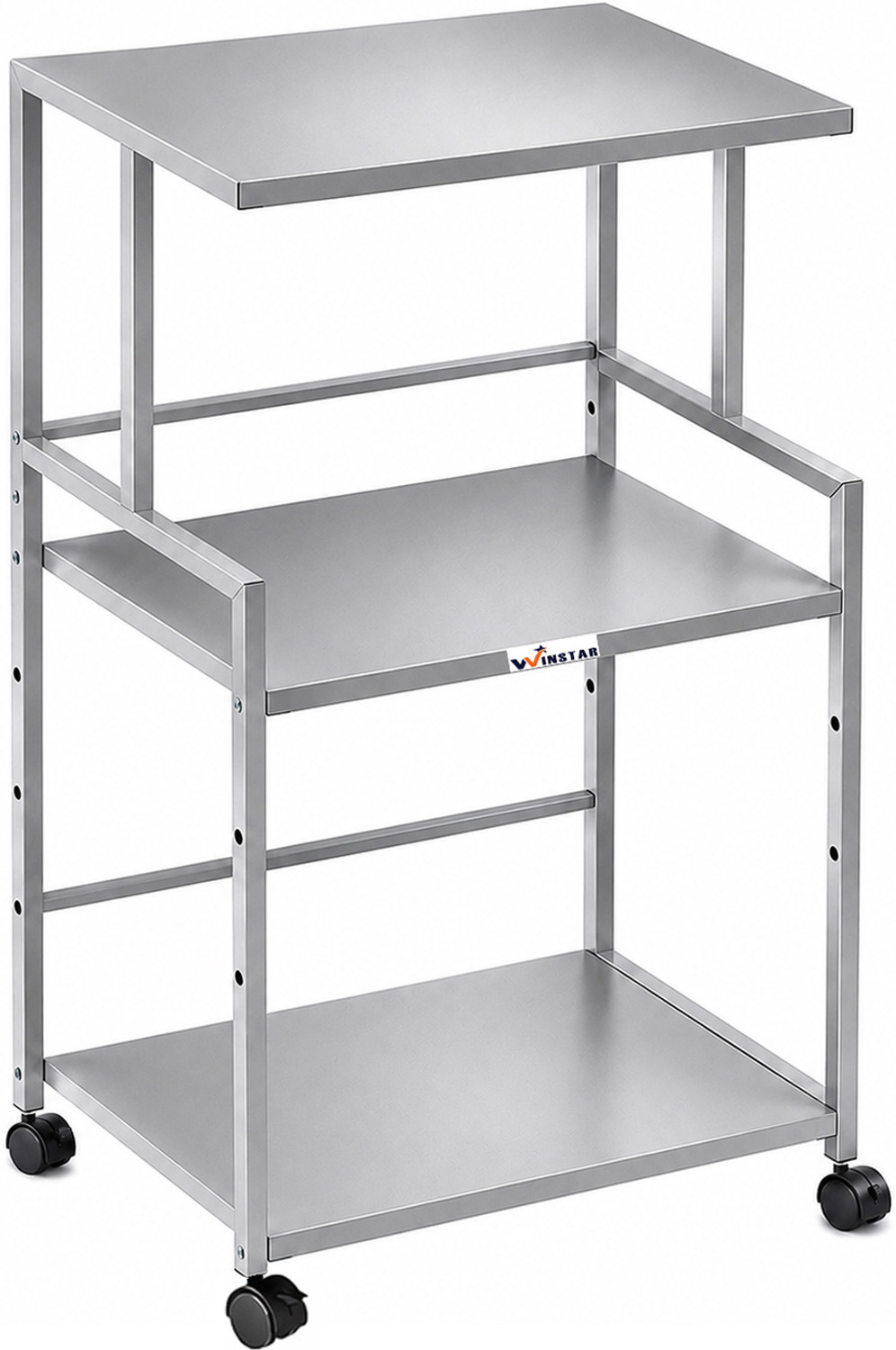 Image of Winstar 3-Tier Printer Stand, Solid & Sturdy, Modern Look, Space Saving | Metal Computer Desk