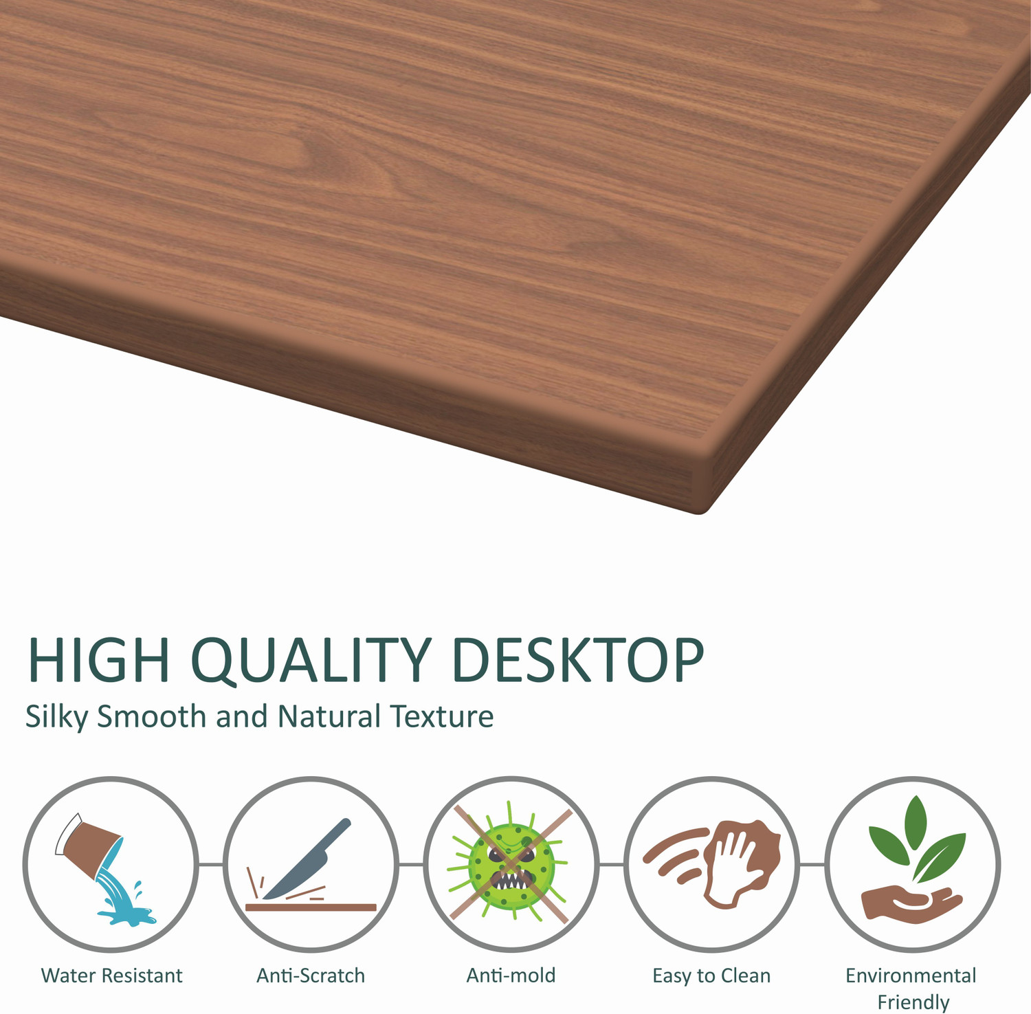 Image of HoneyTouch Engineered Wood Computer Desk