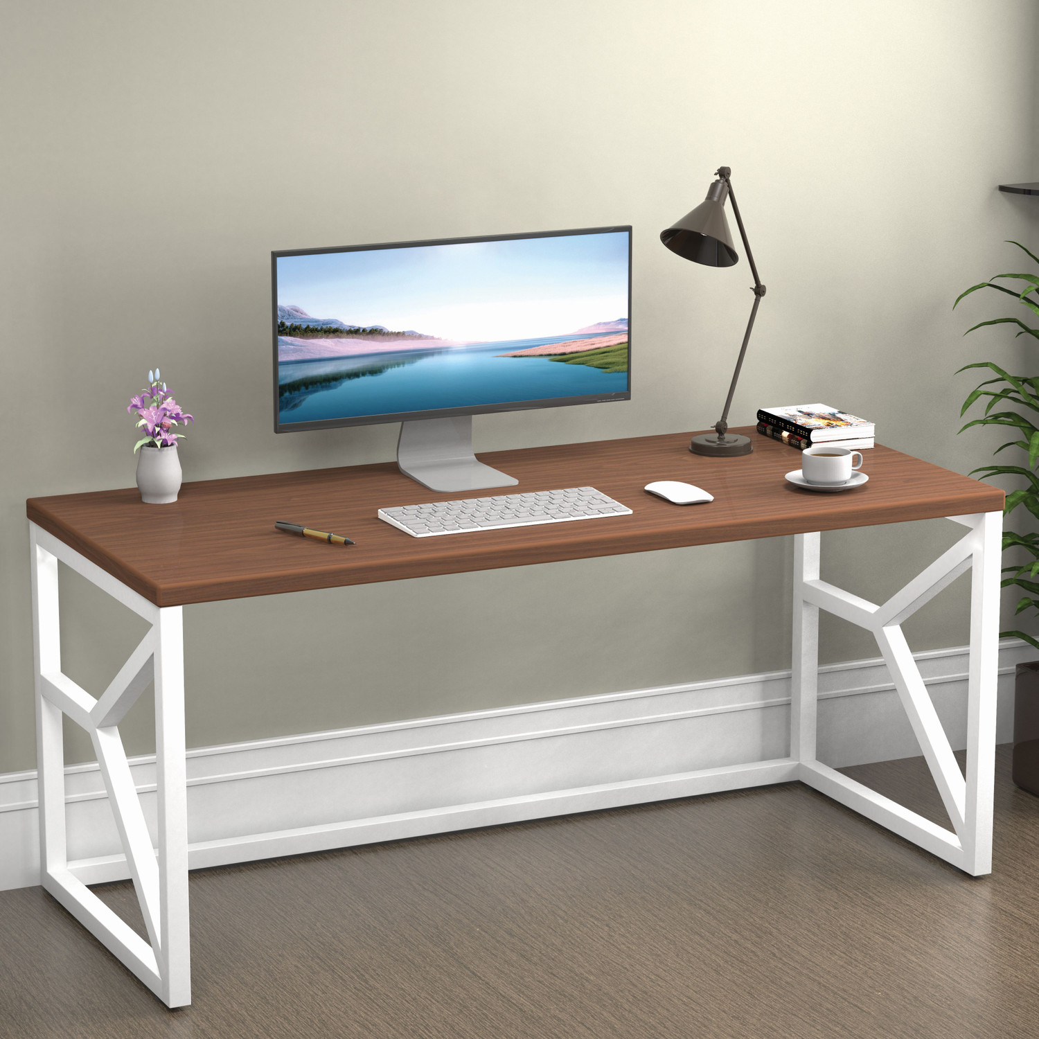 Image of HoneyTouch Engineered Wood Computer Desk
