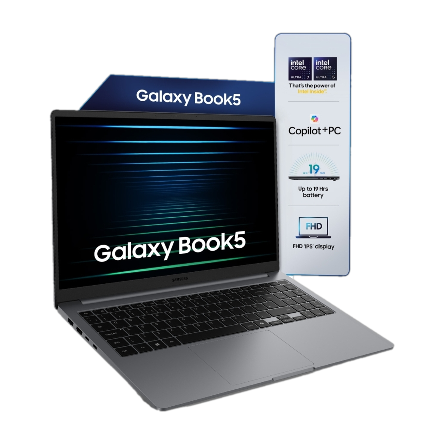 Samsung Galaxy Book5 AI Intel Core Ultra 7 255U 16GB 512GB Laptop - Image 1