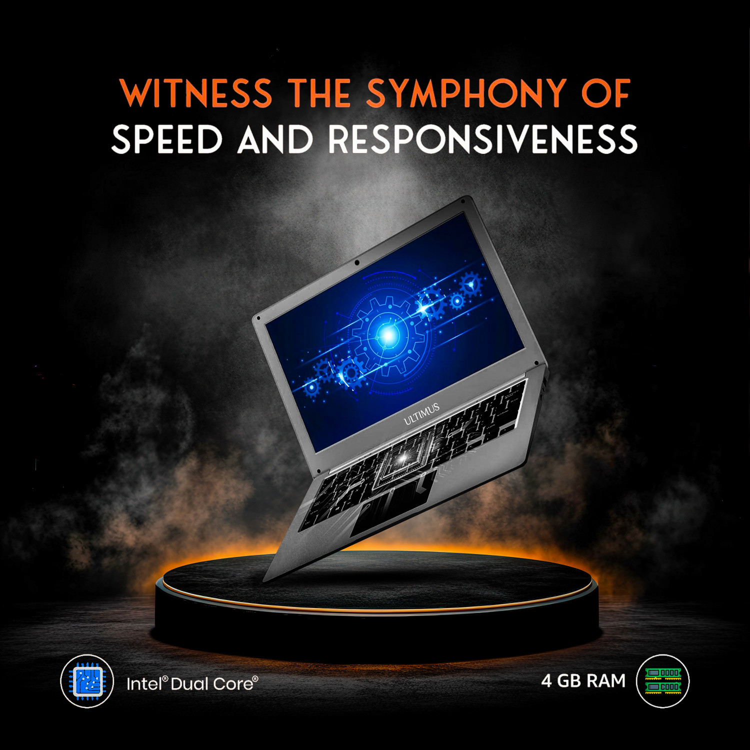 Image of Ultimus Intel Celeron Dual Core - (4 GB /128 GB EMMC Storage /Windows 11 Home) NU14U4INC43BN-GR Laptop