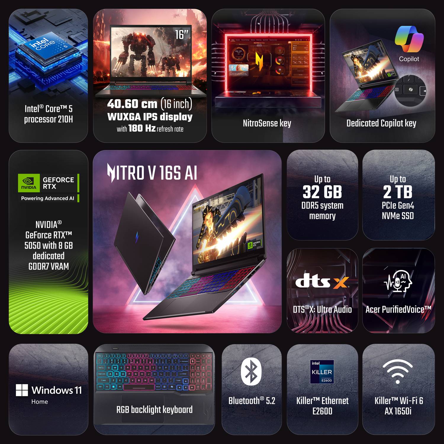 Acer Nitro V 16S i5 14th Gen Gaming Laptop - Image 2