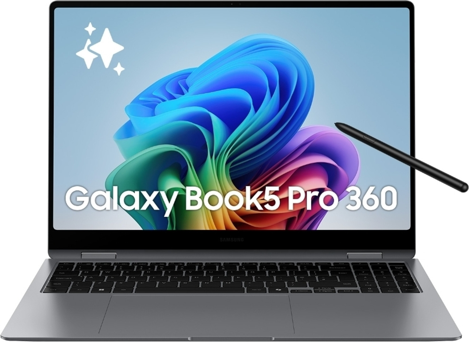 Image of Samsung Galaxy Book5 Pro 360 AI PC Full Metal Chasis Intel Core Ultra 5 226V - (16 GB /512 GB SSD /Windows 11 Home) NP960QHA 2 in 1 Laptop