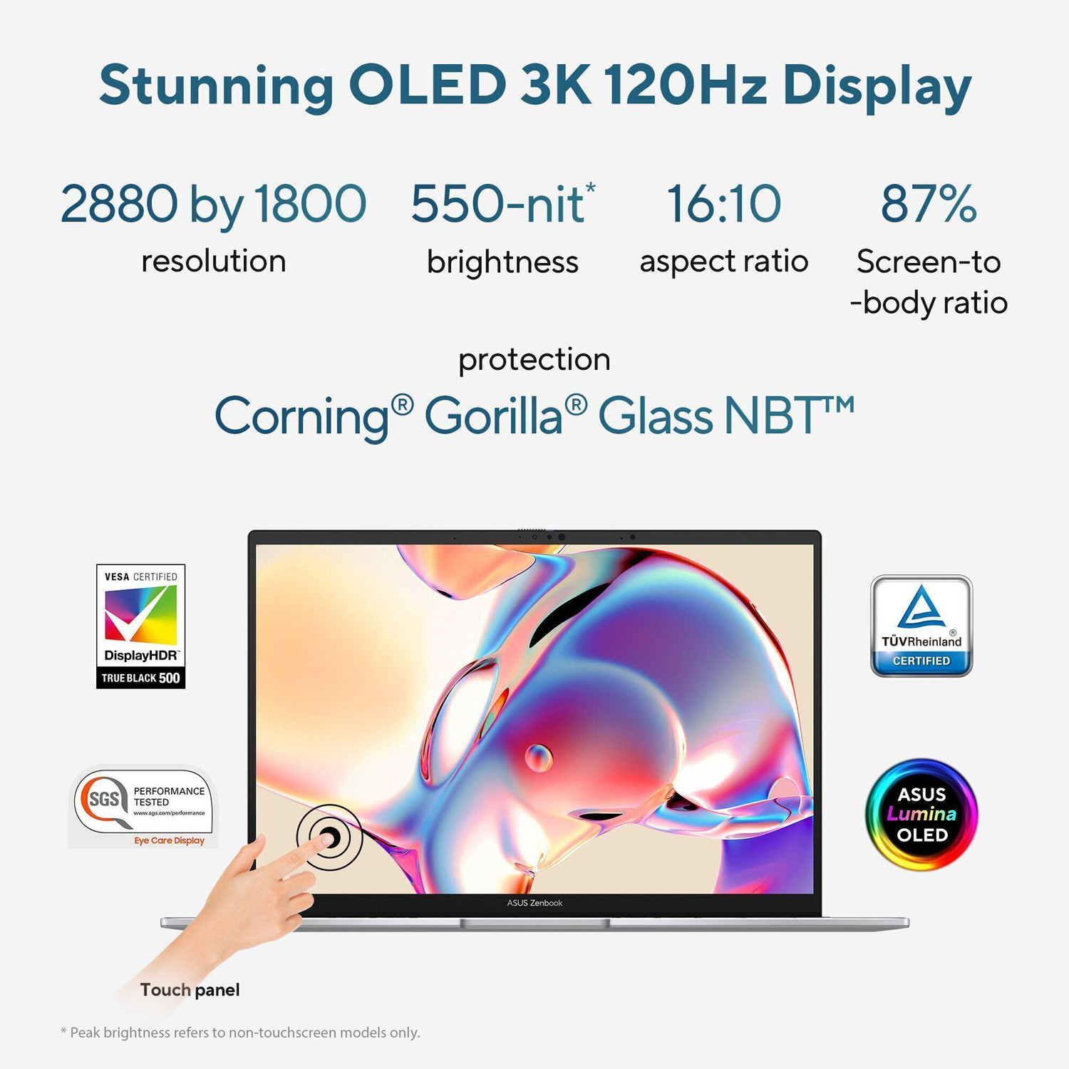 Image of ASUS Zenbook 14 OLED (2025) with Office 2024 + M365 Basic*, AI PC, Full Metal Body, Intel Core Ultra 9 285H - (32 GB /1 TB SSD /Windows 11 Home) UX3405CA-PZ349WS Thin and Light Laptop