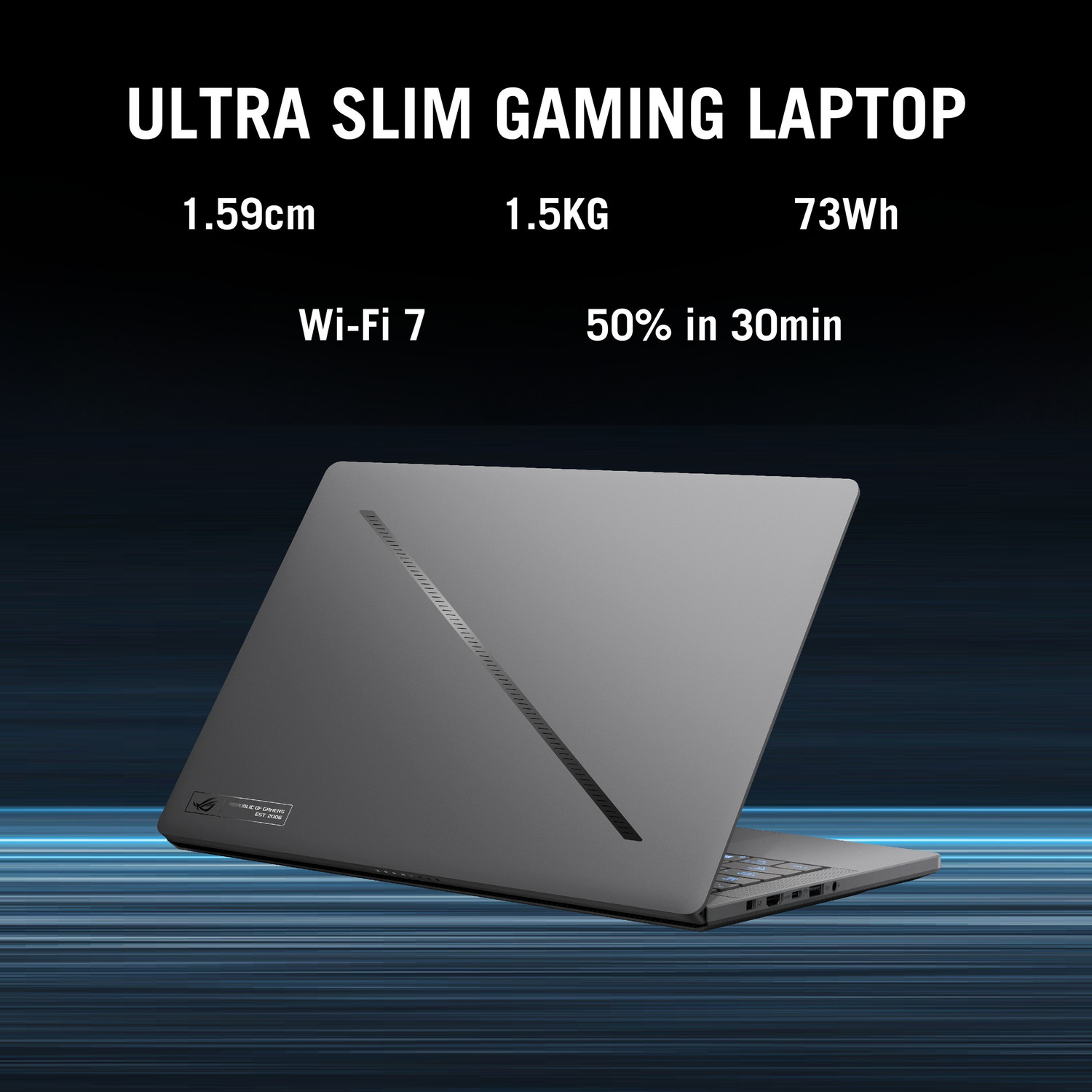 Image of ASUS ROG Zephyrus G14 (2025) with Office 2024 + M365 Basic* AMD Ryzen AI 9 12 Core HX 370 - (32 GB /2 TB SSD /Windows 11 Home /12 GB Graphics /NVIDIA GeForce RTX 5070 Ti /120 Hz /120 W) GA403WR-QS123WS Gaming Laptop