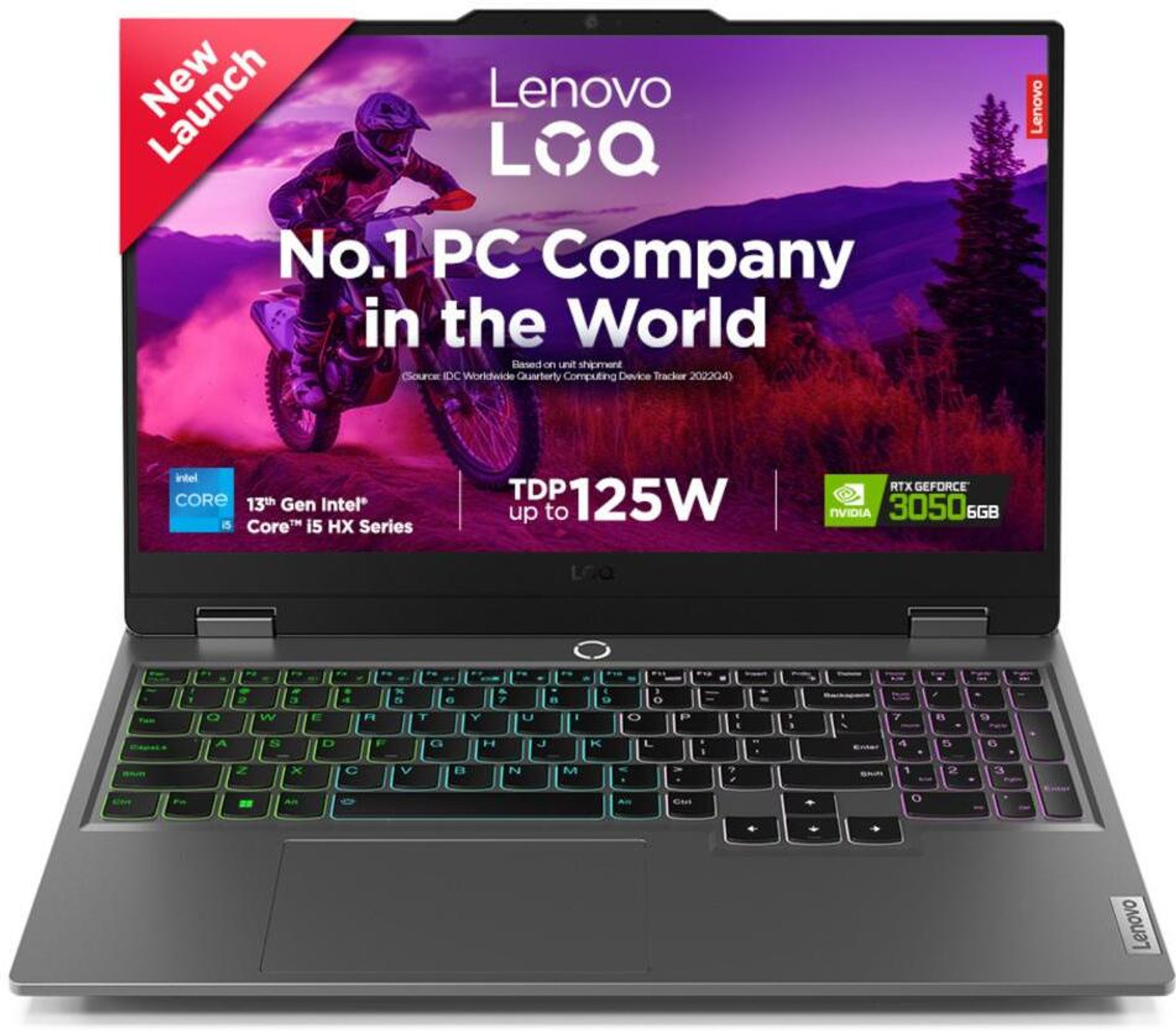 Image of Lenovo LOQ Intel Core i5 13th Gen 13450HX - (16 GB /512 GB SSD /Windows 11 Home /6 GB Graphics /NVIDIA GeForce RTX 3050 /144 Hz /95 W) LOQ 15IRX9D202 / 15IRX902 Gaming Laptop