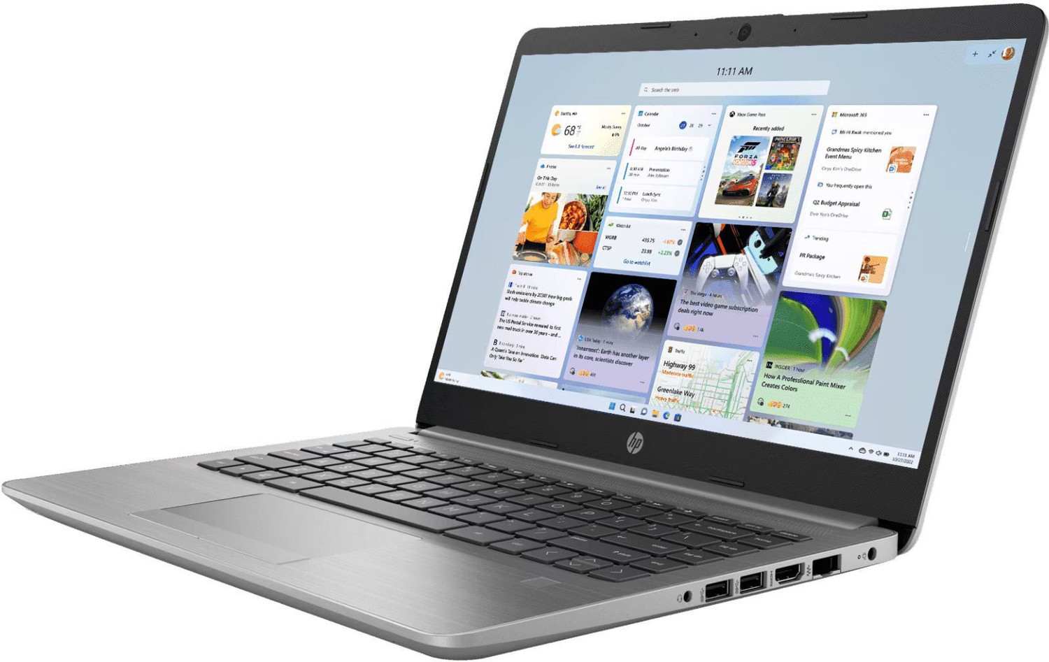 Image of HP 255 G9 Silver AMD Ryzen 5 Hexa Core - (8 GB /512 GB SSD /Windows 11 Home) 255 G9 Business Laptop