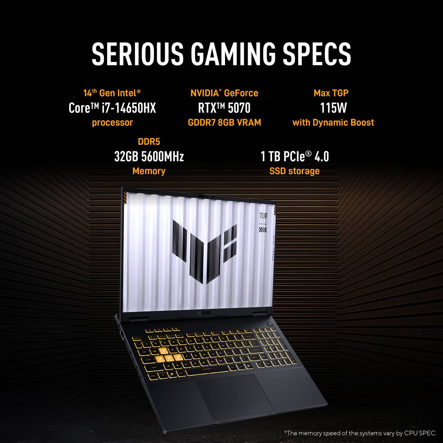 ASUS TUF F16 Gaming Laptop 14th Gen i7 16GB 1TB SSD RTX 5050 - Image 3