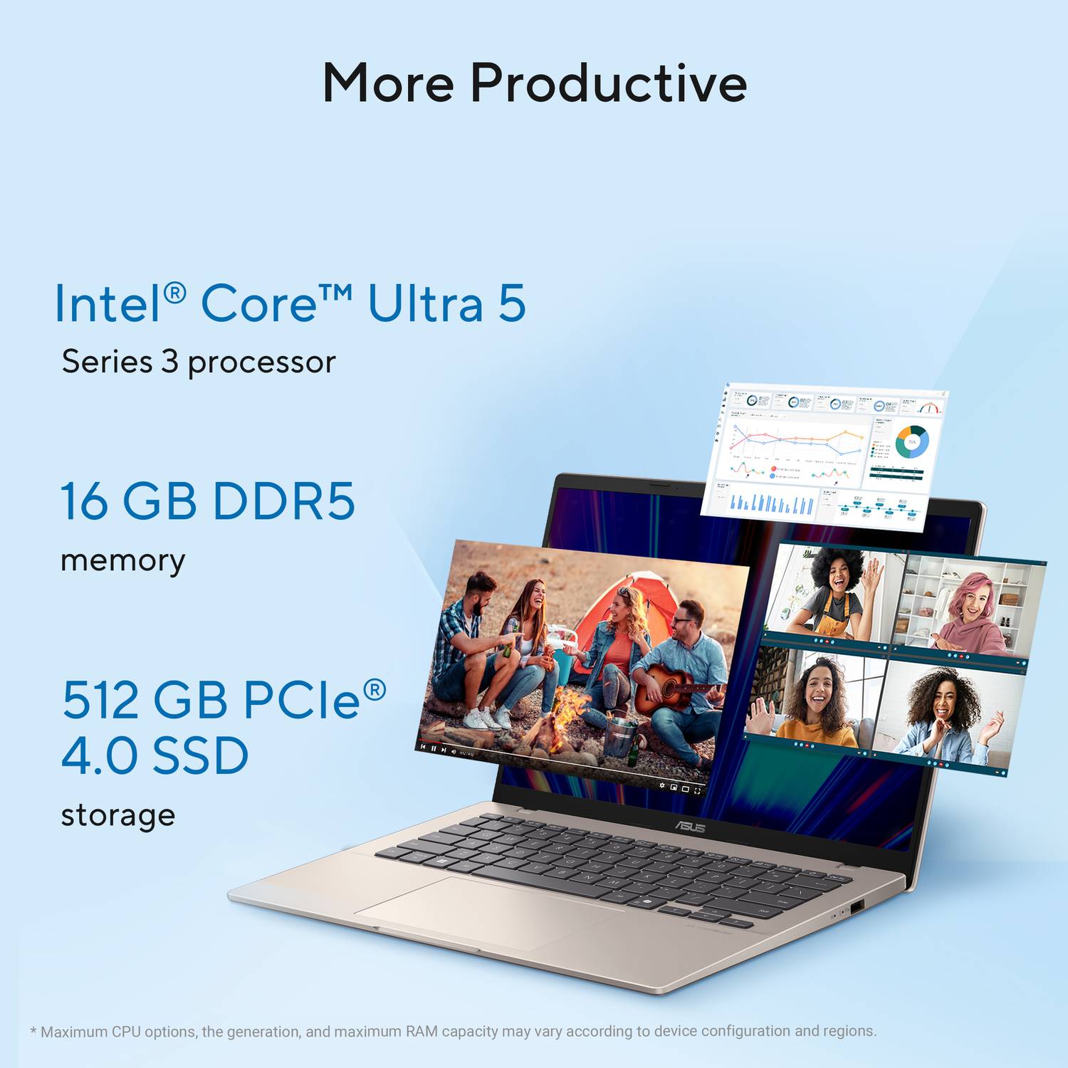 ASUS Vivobook 14 Intel Core Ultra 5 325 16GB/512GB SSD - Image 3