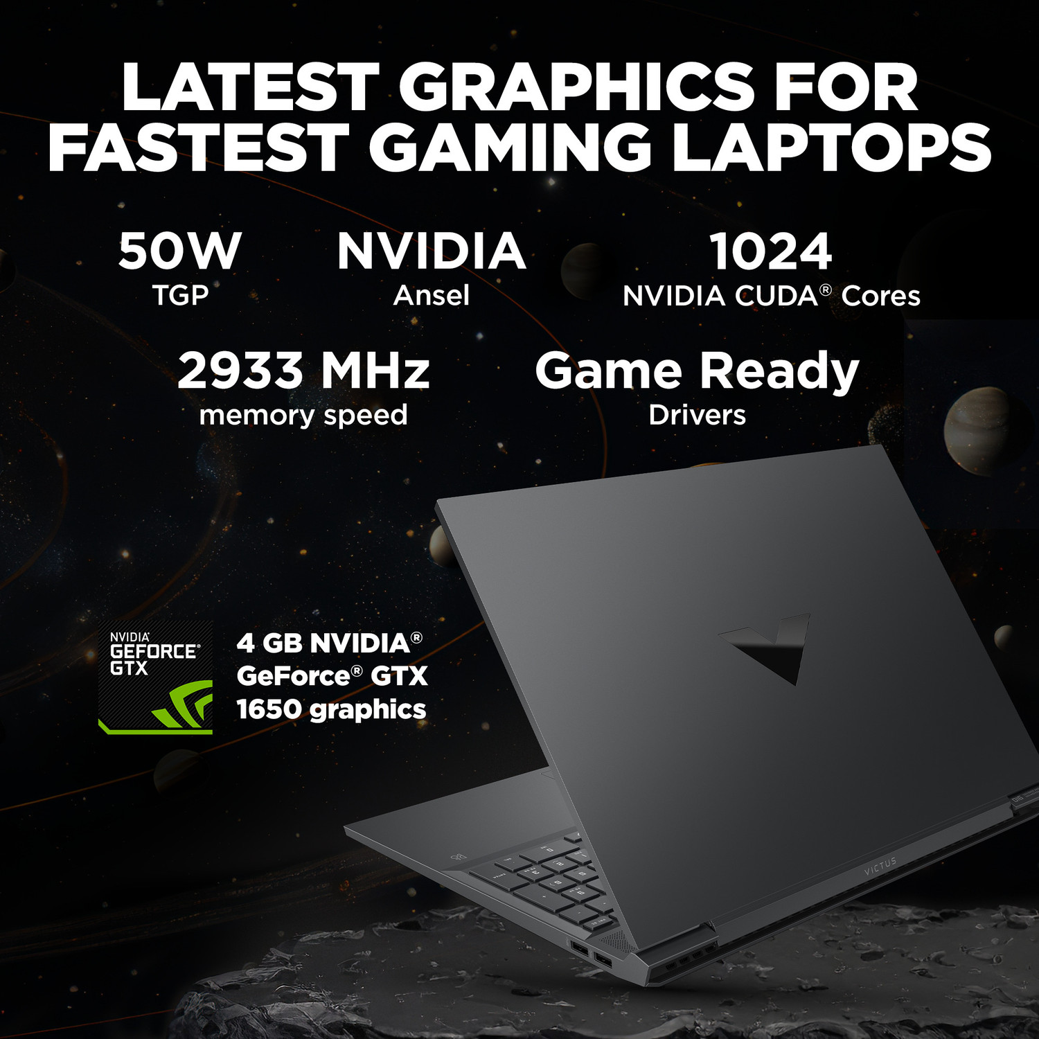 Image of HP Victus Intel Core i5 11th Gen 11400H - (16 GB /512 GB SSD /Windows 11 Home /4 GB Graphics /NVIDIA GeForce GTX 1650) 16-d0333TX Gaming Laptop