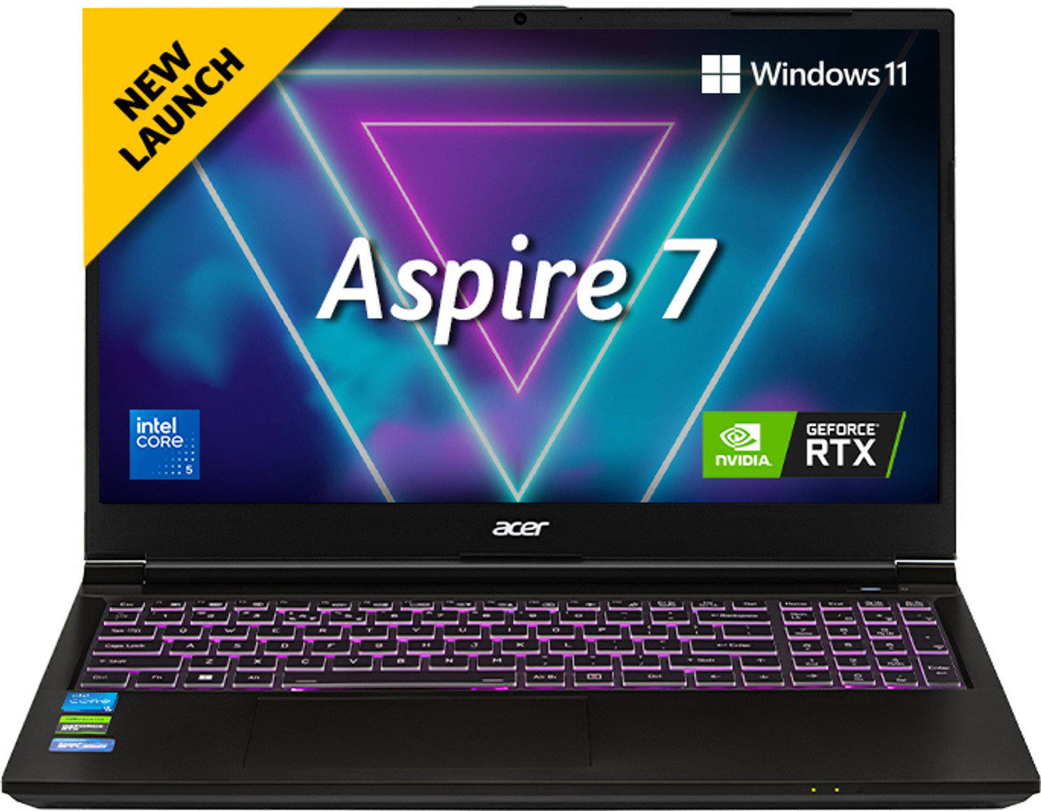 Image of Acer Aspire 7(i5 14th Gen) Intel Core 5 210H - (16 GB /512 GB SSD /Windows 11 Home /6 GB Graphics /NVIDIA GeForce RTX 4050) A715-79G Gaming Laptop