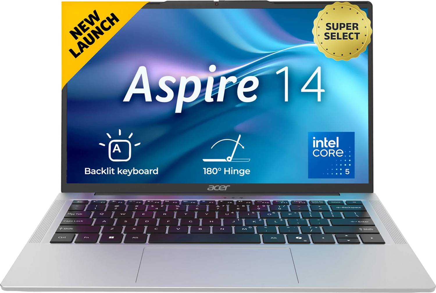 Acer Aspire 14 Intel Core 5 210H, 16 GB/512 GB SSD, Windows 11 + Office 2024 at ₹64,990 (35% Off) – Flipkart