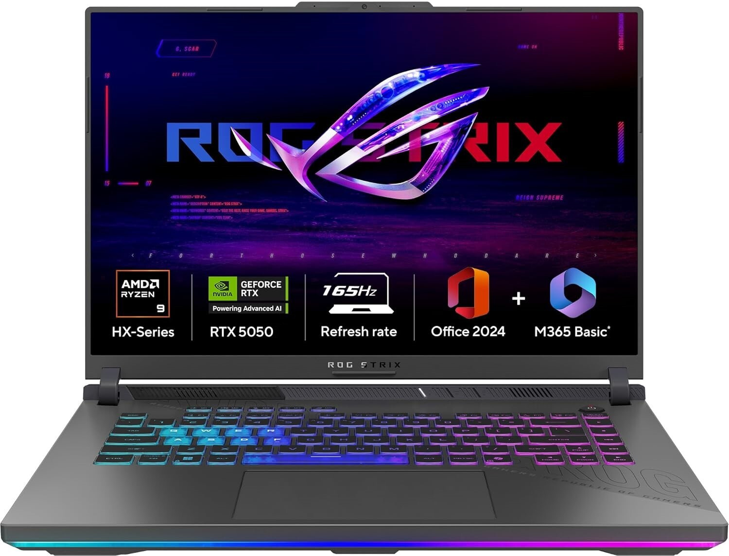 Image of ASUS ROG Strix G16 (2026) AMD Ryzen 9 16 Core 8940HX - (16 GB /1 TB SSD /Windows 11 Home /8 GB Graphics /NVIDIA GeForce RTX 5050 /165 Hz) G614PH-RV073WS Gaming Laptop