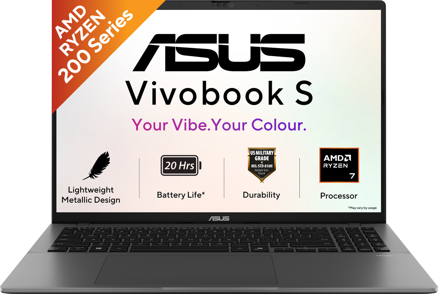 Image of ASUS Vivobook S16 AMD Ryzen 7 260 - (16 GB /512 GB SSD /Windows 11 Home) M3607HA-RP272WS Thin and Light Laptop