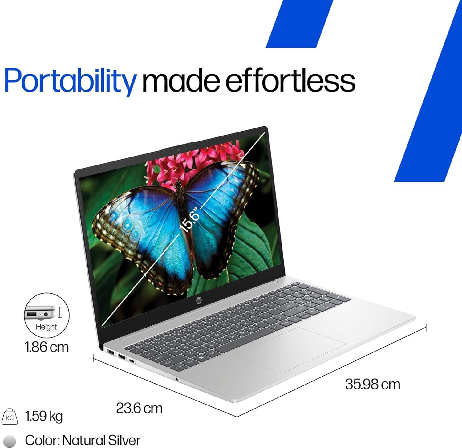 Image of HP 15 Intel Core i3 13th Gen 1315U - (8 GB /512 GB SSD /Windows 11 Home) FD0624TU Laptop