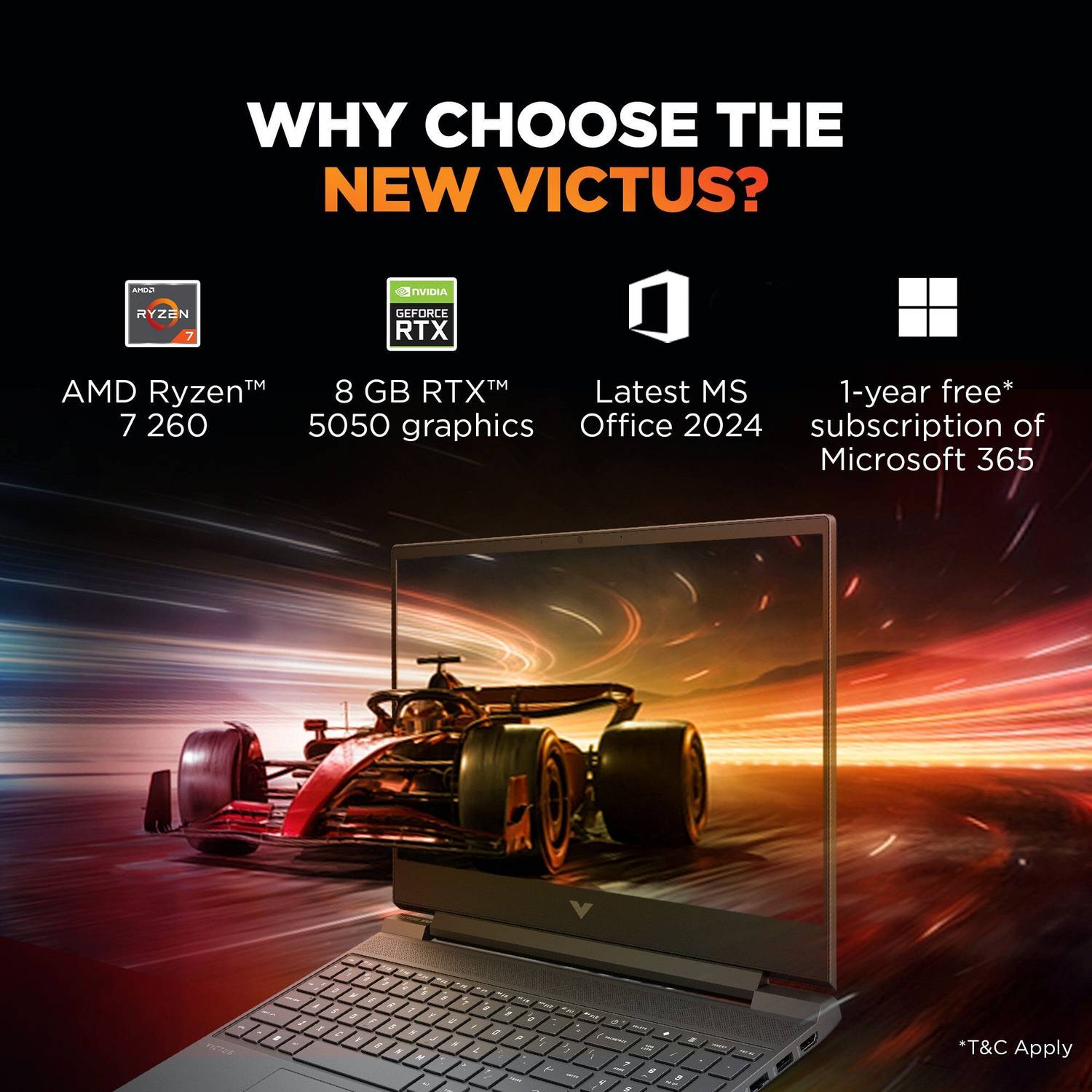 HP Victus AI AMD Ryzen 7 15-fb3185AX Gaming Laptop - Image 2