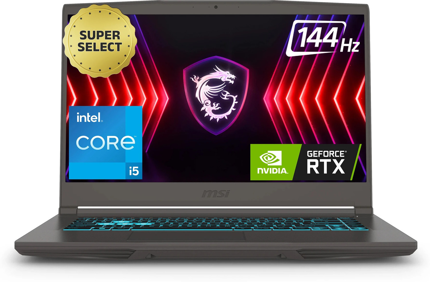 Image of MSI Thin 15 Intel Core i5 13th Gen 13420H - (16 GB /512 GB SSD /Windows 11 Home /6 GB Graphics /NVIDIA GeForce RTX 3050 /144 Hz) THIN 15 B13UDX-129IN | Thin 15 B13UDX-3223IN Gaming Laptop