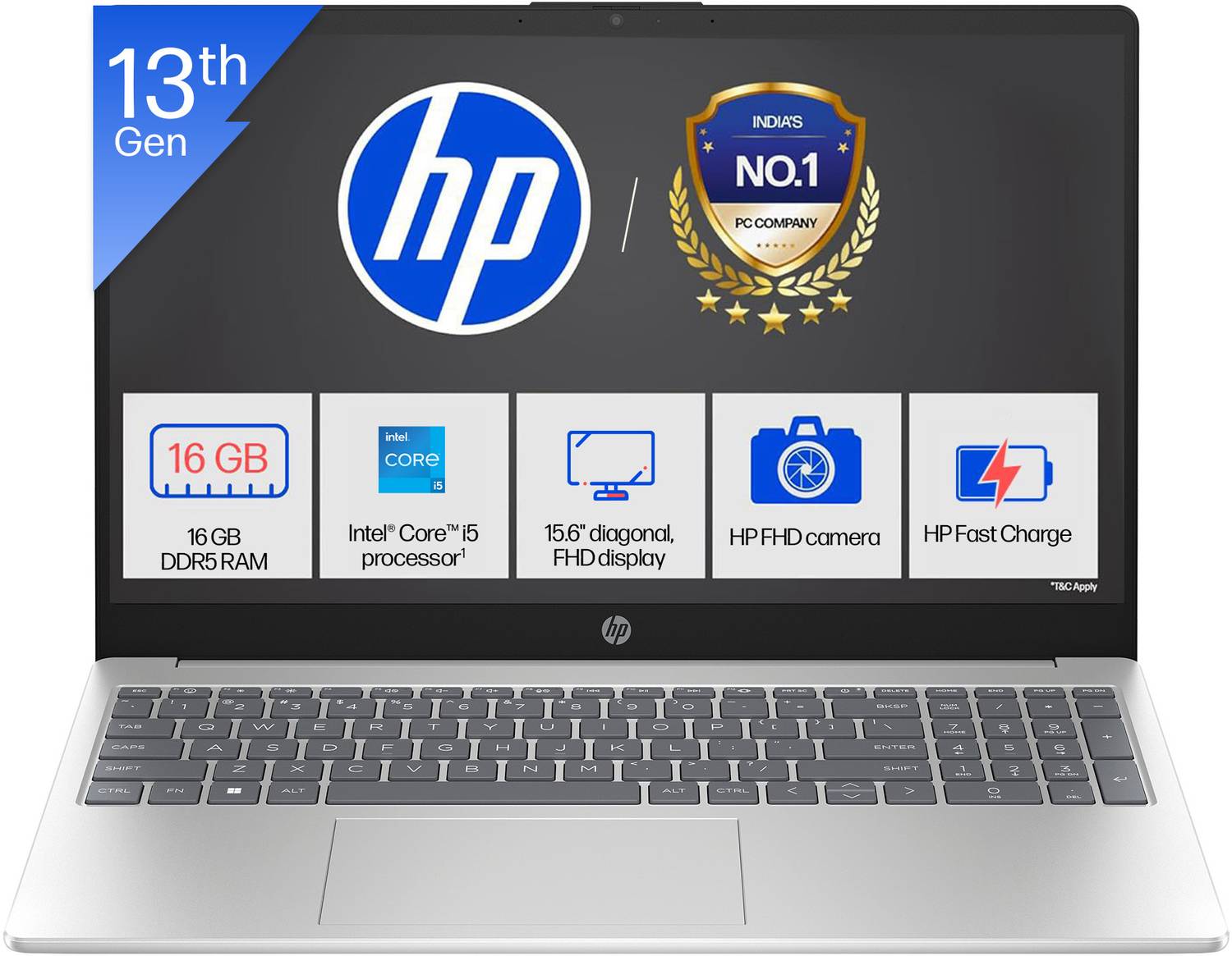 HP 15 Intel Core i5 13th Gen 13420H 16GB 512GB SSD - Image 1