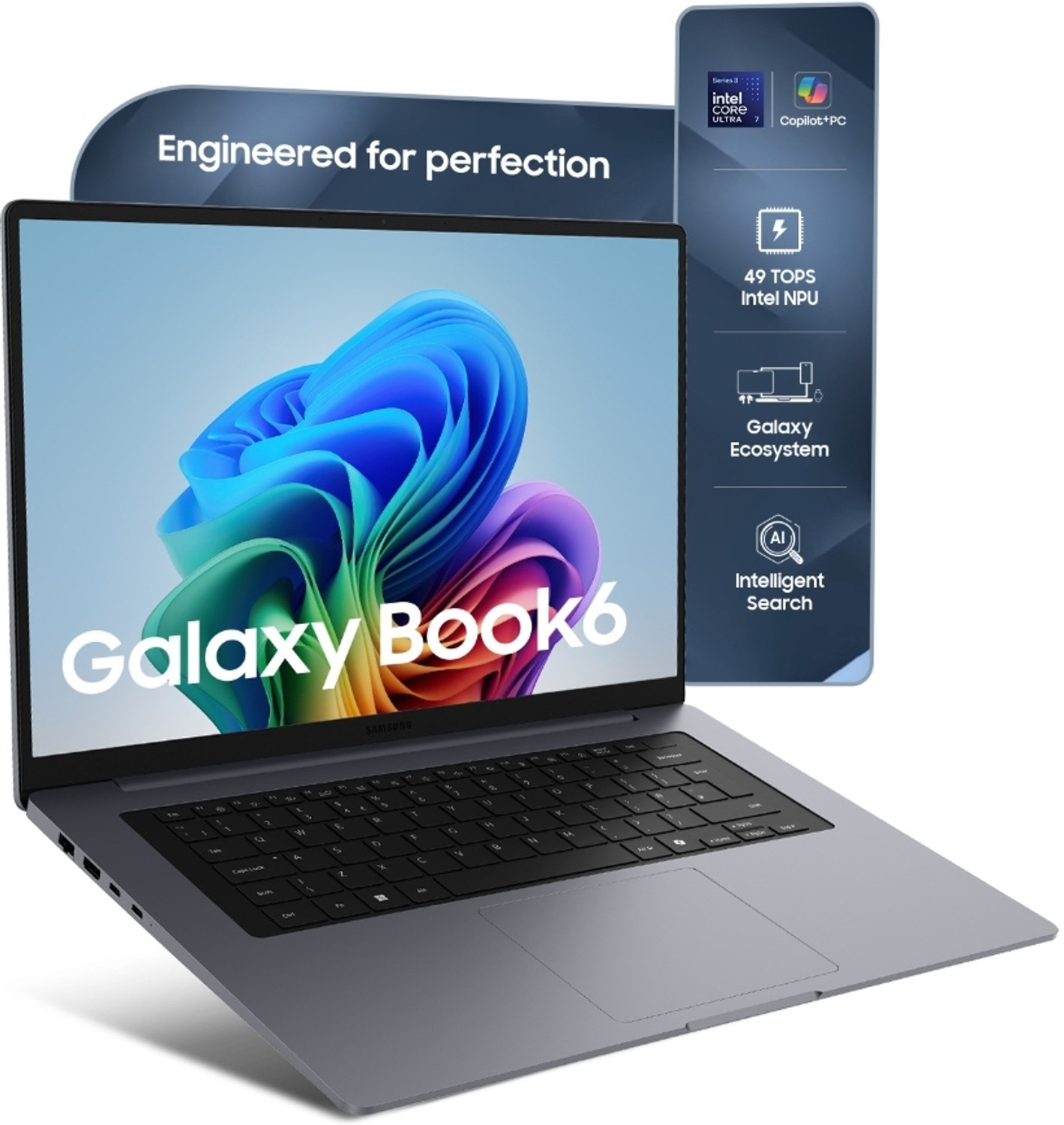 Image of Samsung Galaxy Book6 Intel Core Ultra 7 (Series 3) - (16 GB /512 GB SSD /Windows 11 Home) NP760XJG Thin and Light Laptop